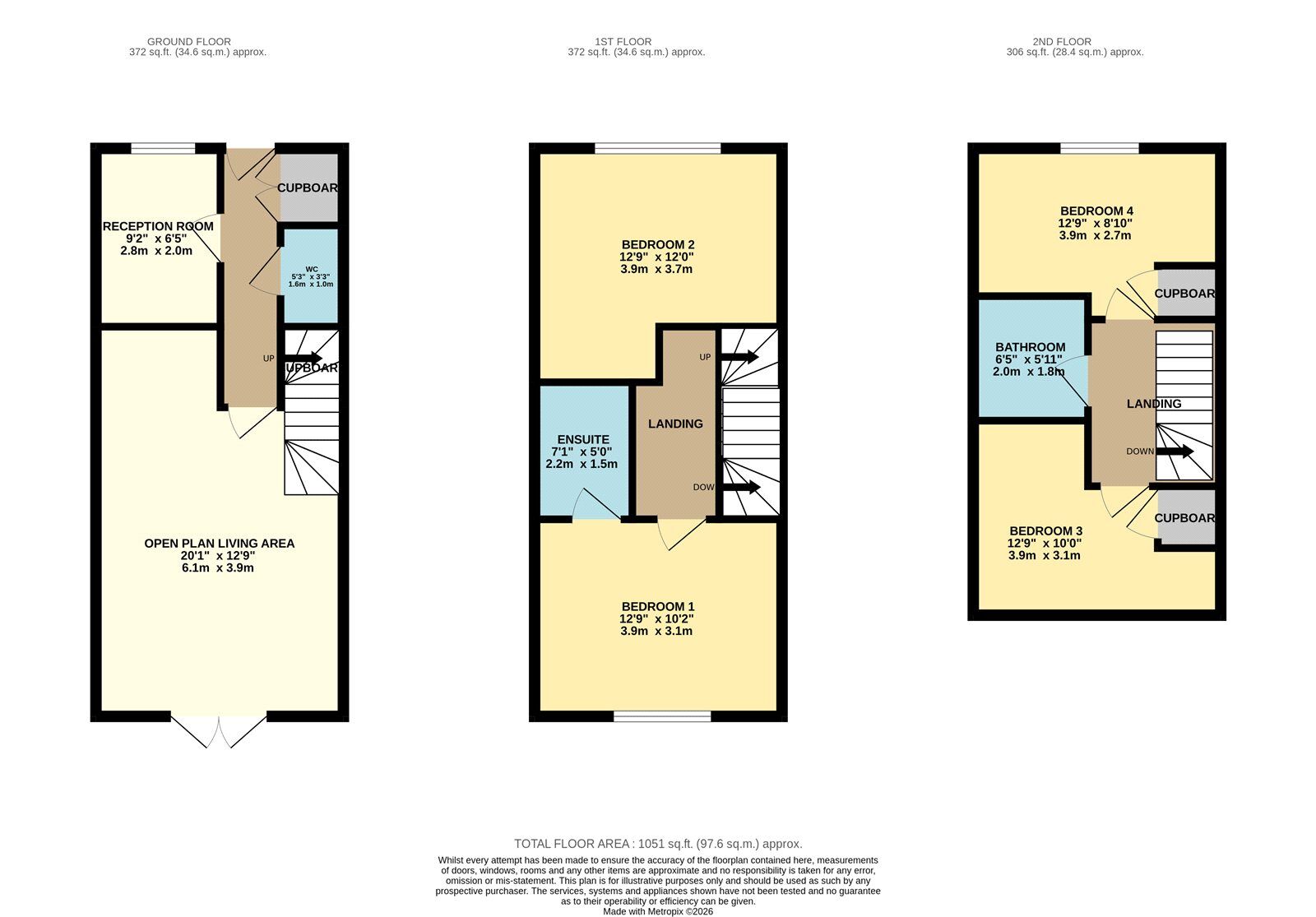 Floorplan of 3 bedroom Mid Terrace House to rent, Sgt Mark Stansfield Way, Hyde, Greater Manchester, SK14