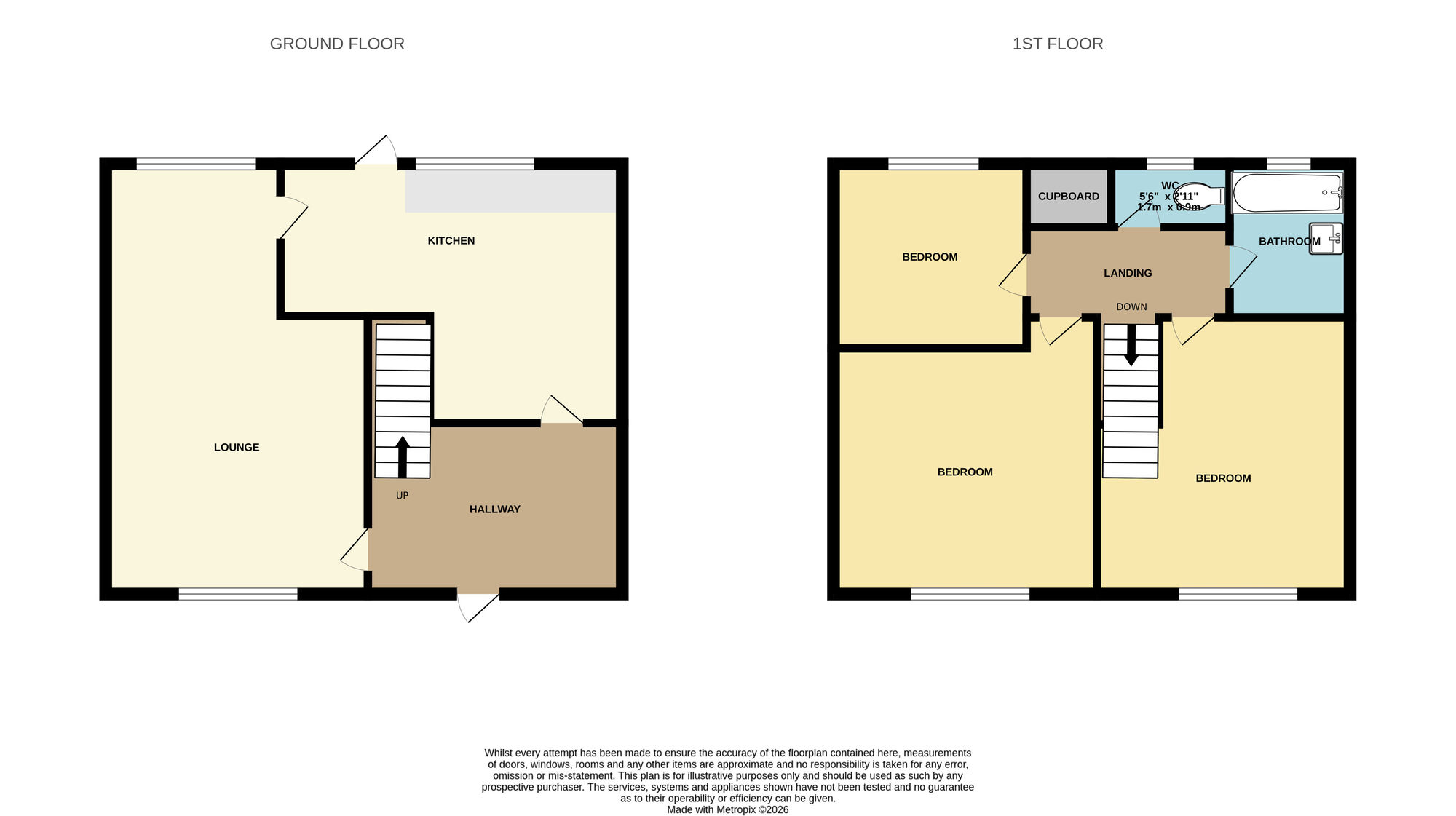 Floorplan of 3 bedroom Mid Terrace House for sale, Ford Grove, Mottram, Cheshire, SK14