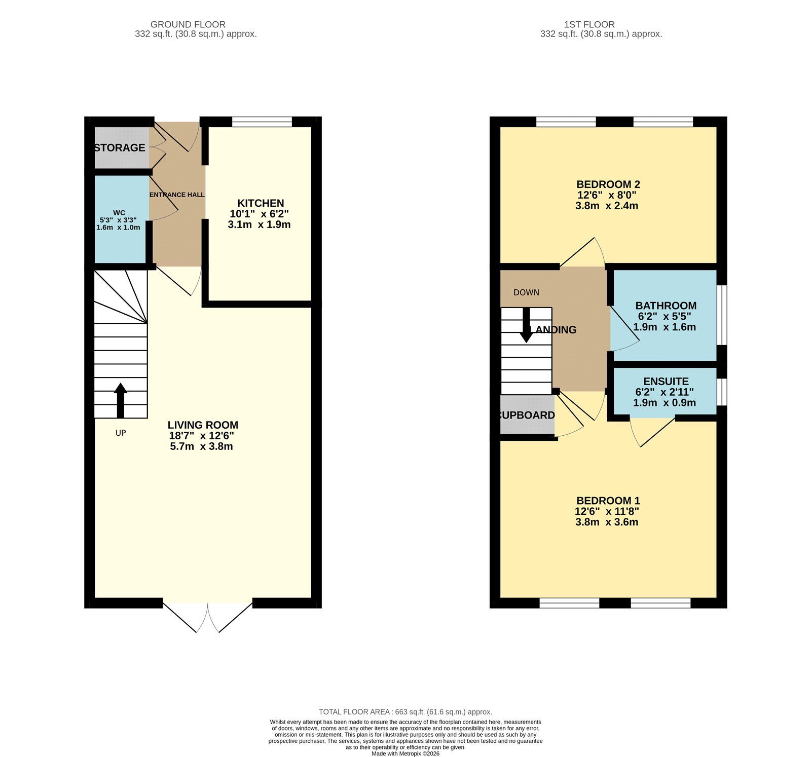 Floorplan of 2 bedroom End Terrace House for sale, Fields Farm Road, Hyde, Greater Manchester, SK14