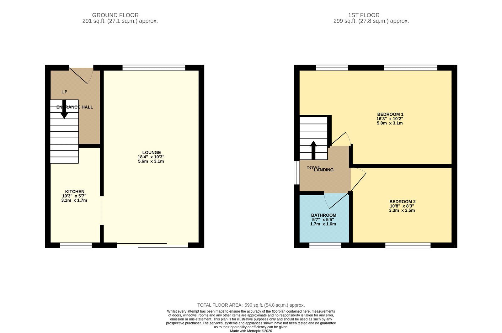 Floorplan of 2 bedroom Semi Detached House for sale, Dalkeith Road, Stockport, Greater Manchester, SK5