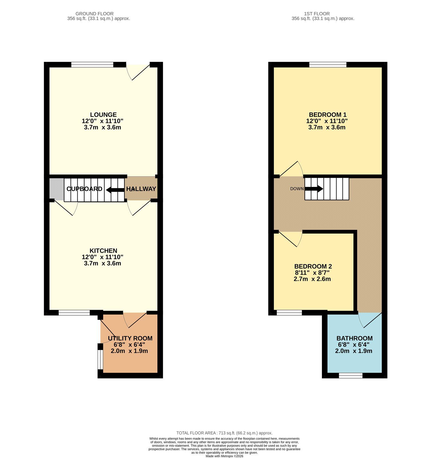 Floorplan of 2 bedroom Mid Terrace House for sale, River Street, Stockport, Greater Manchester, SK1