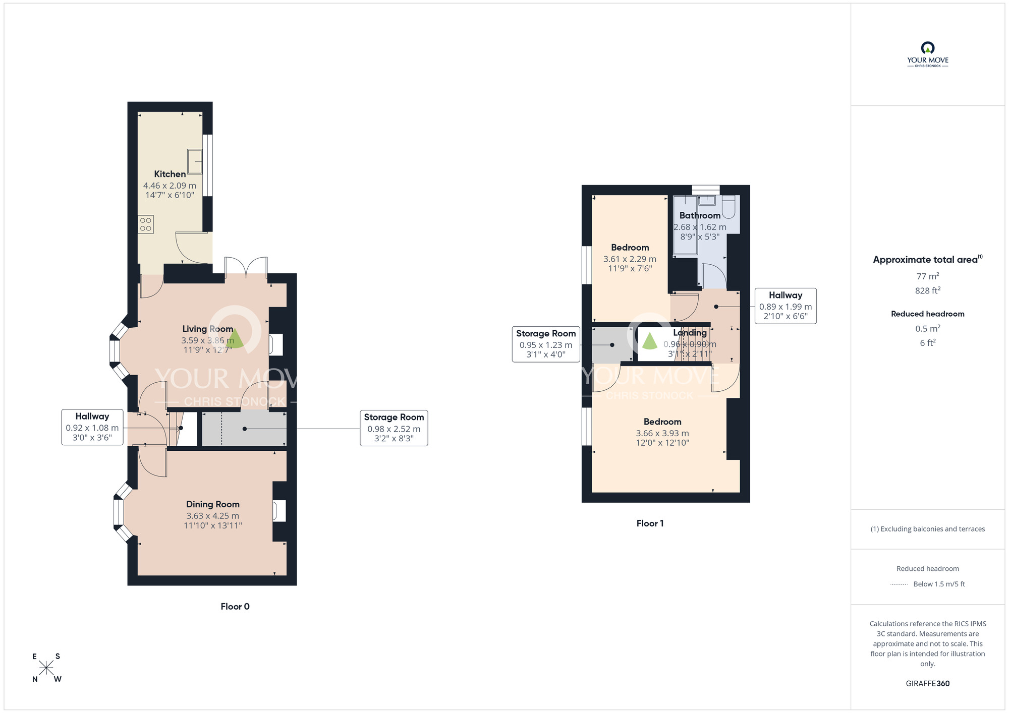 Floorplan of 2 bedroom Mid Terrace House to rent, High Grange, Crook, Durham, DL15