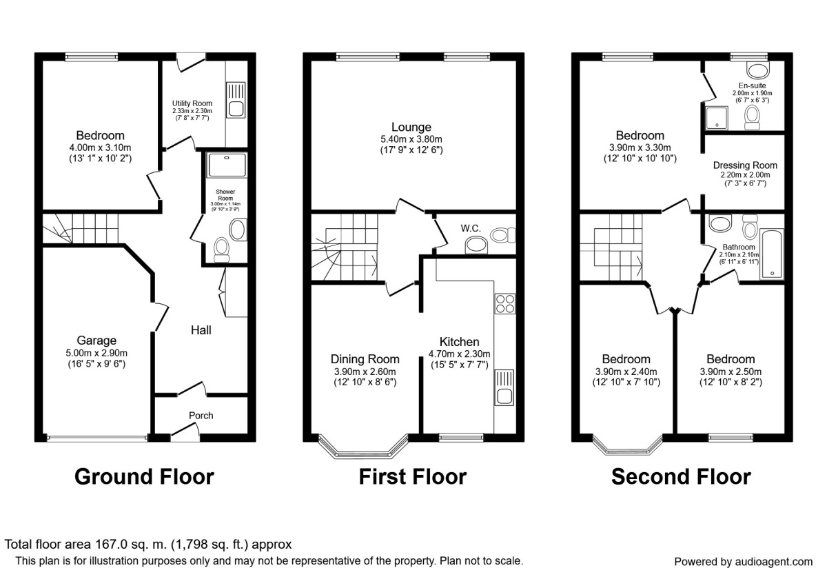 Floorplan of 4 bedroom Mid Terrace House to rent, Dalton Crescent, Durham, DH1