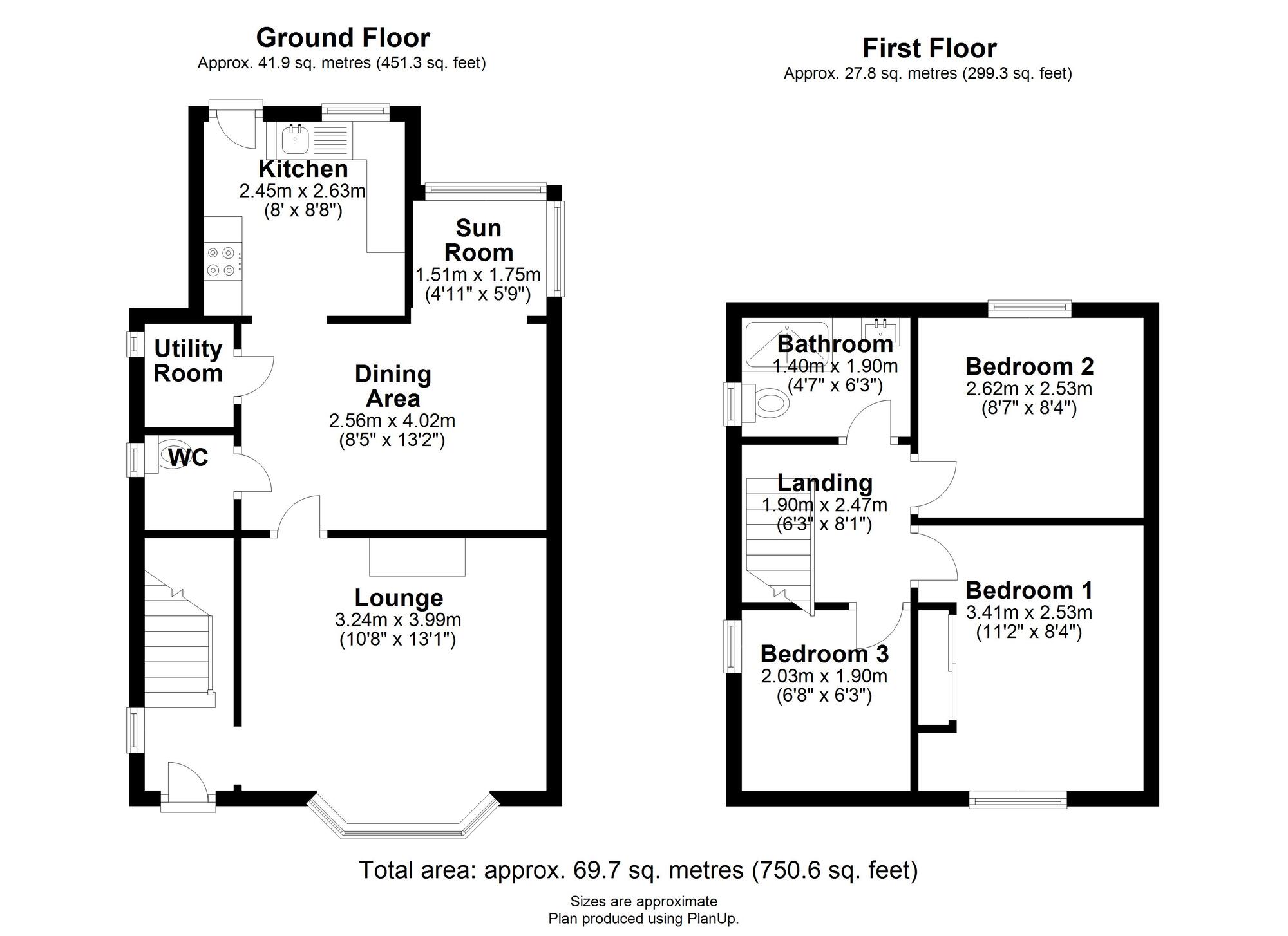 Floorplan of 3 bedroom Semi Detached House to rent, Park House Road, Durham, DH1