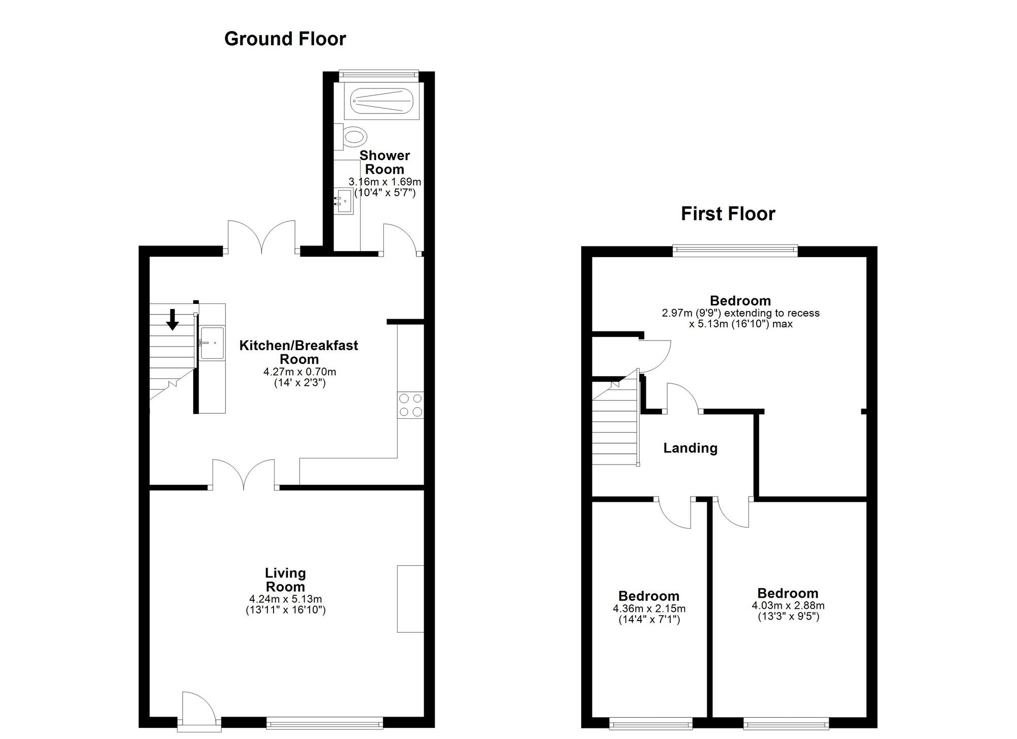 Floorplan of 3 bedroom Semi Detached House for sale, Hartlepool Street South, Thornley, Durham, DH6