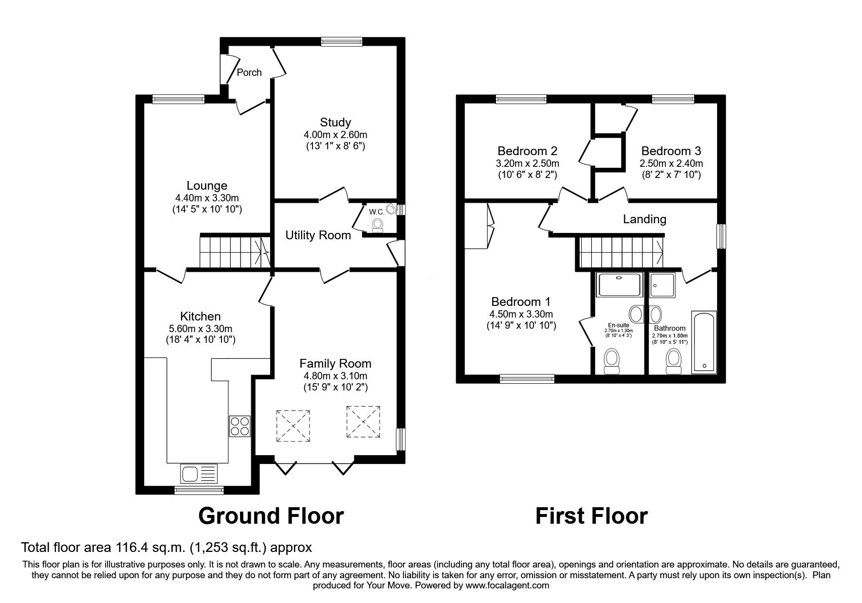 Floorplan of 3 bedroom Detached House for sale, Phoenix Close, Langley Park, Durham, DH7