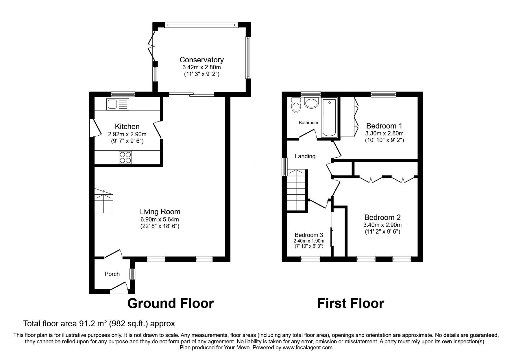 Floorplan of 3 bedroom Detached House for sale, Priors Grange, High Pittington, Durham, DH6