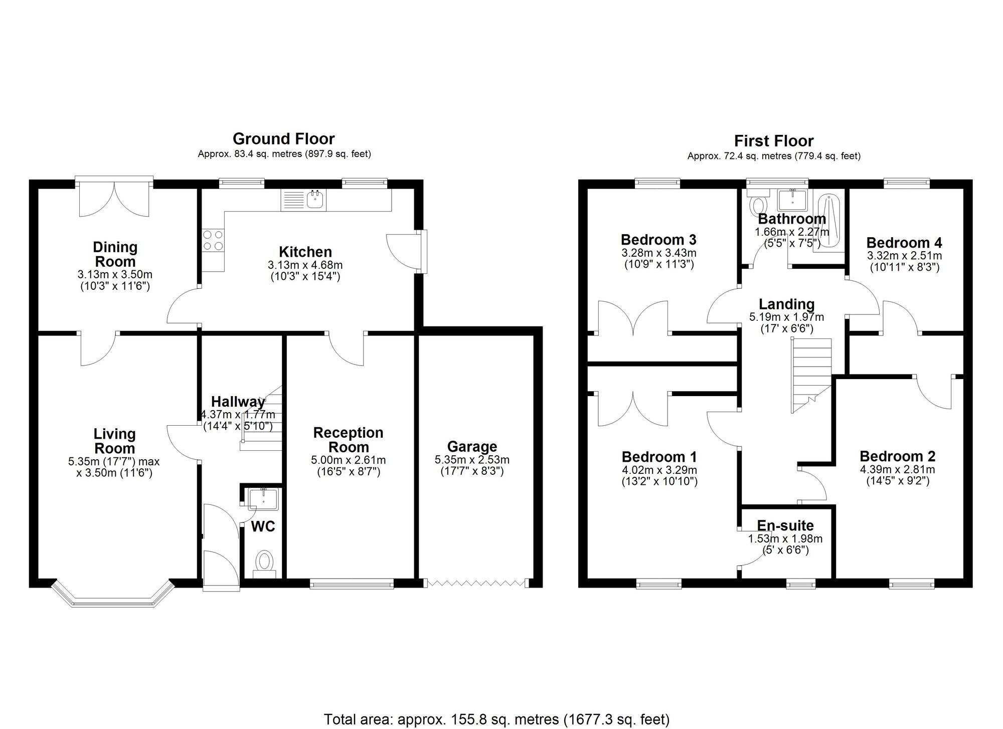 Floorplan of 4 bedroom Detached House for sale, Maplewood Court, Langley Park, Durham, DH7