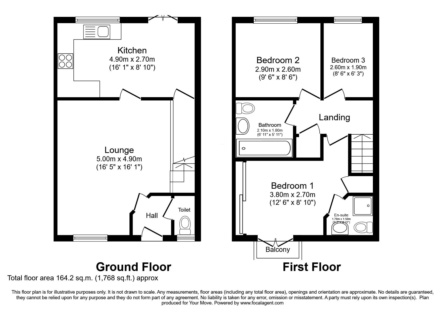 Floorplan of 3 bedroom Semi Detached House for sale, Woodward Way, Aykley Heads, Durham, DH1