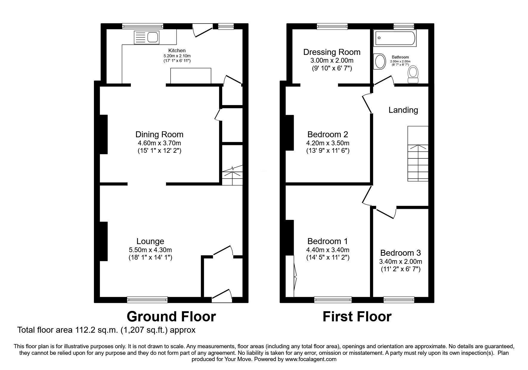 Floorplan of 3 bedroom Mid Terrace House for sale, High Street, Carrville, Durham, DH1