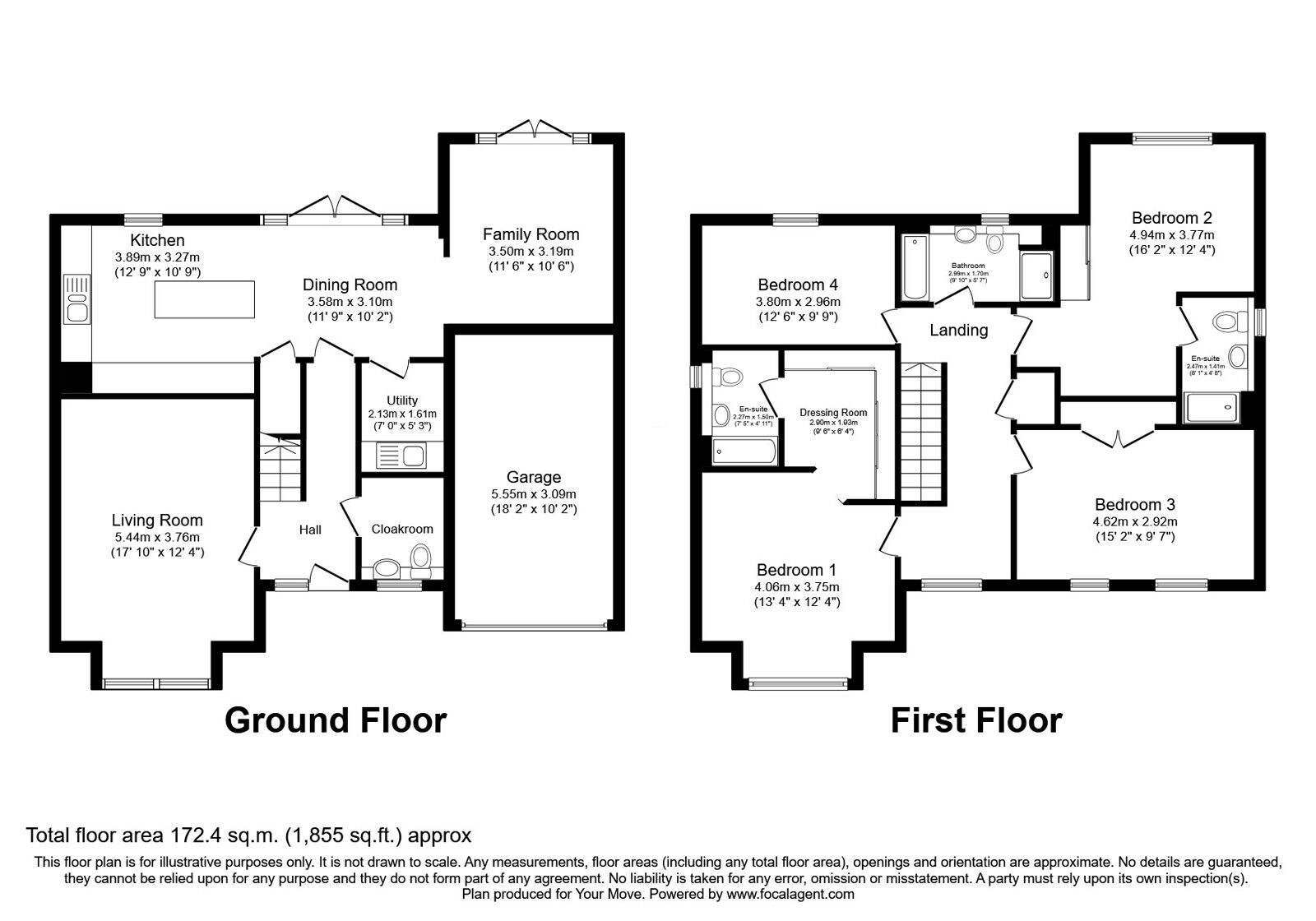 Floorplan of 4 bedroom Detached House for sale, Chipchase Grove, Durham, DH1