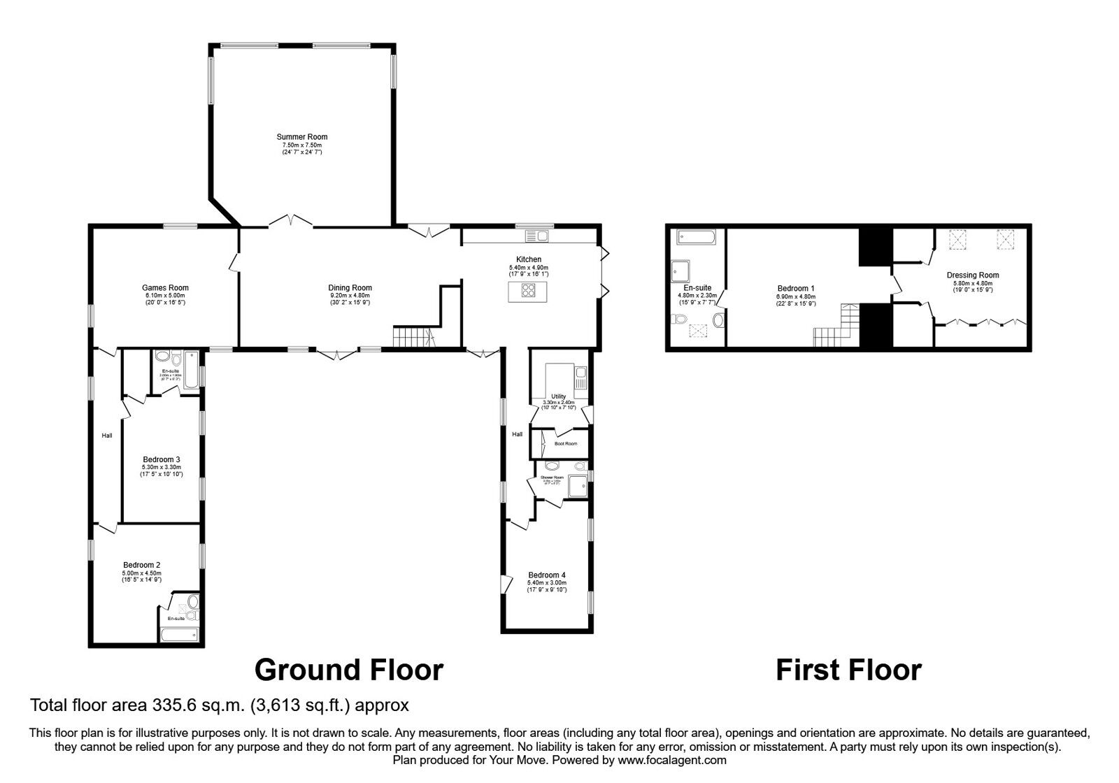 Floorplan of 4 bedroom Detached House for sale, East Farm, Thinford, Durham, DH6
