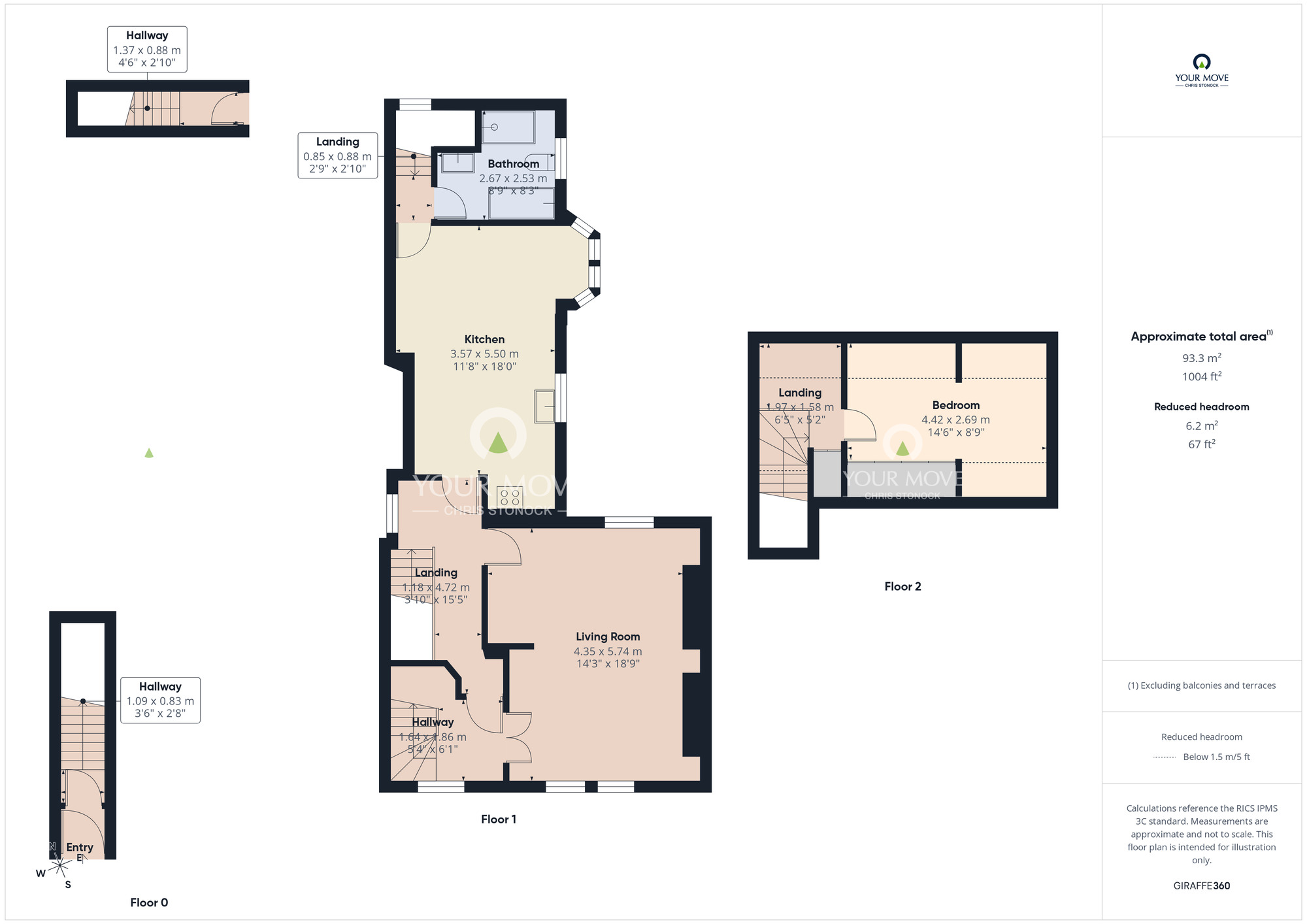Floorplan of 2 bedroom Mid Terrace Flat for sale, Allergate, Durham, DH1