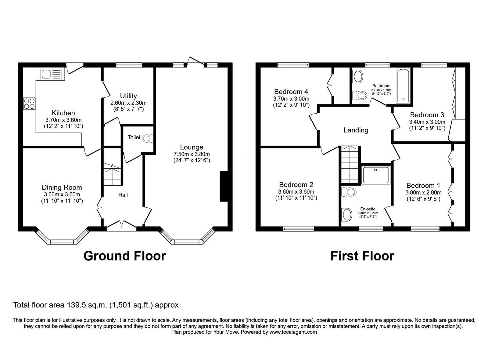 Floorplan of 4 bedroom Semi Detached House for sale, Hastings Avenue, Durham, DH1