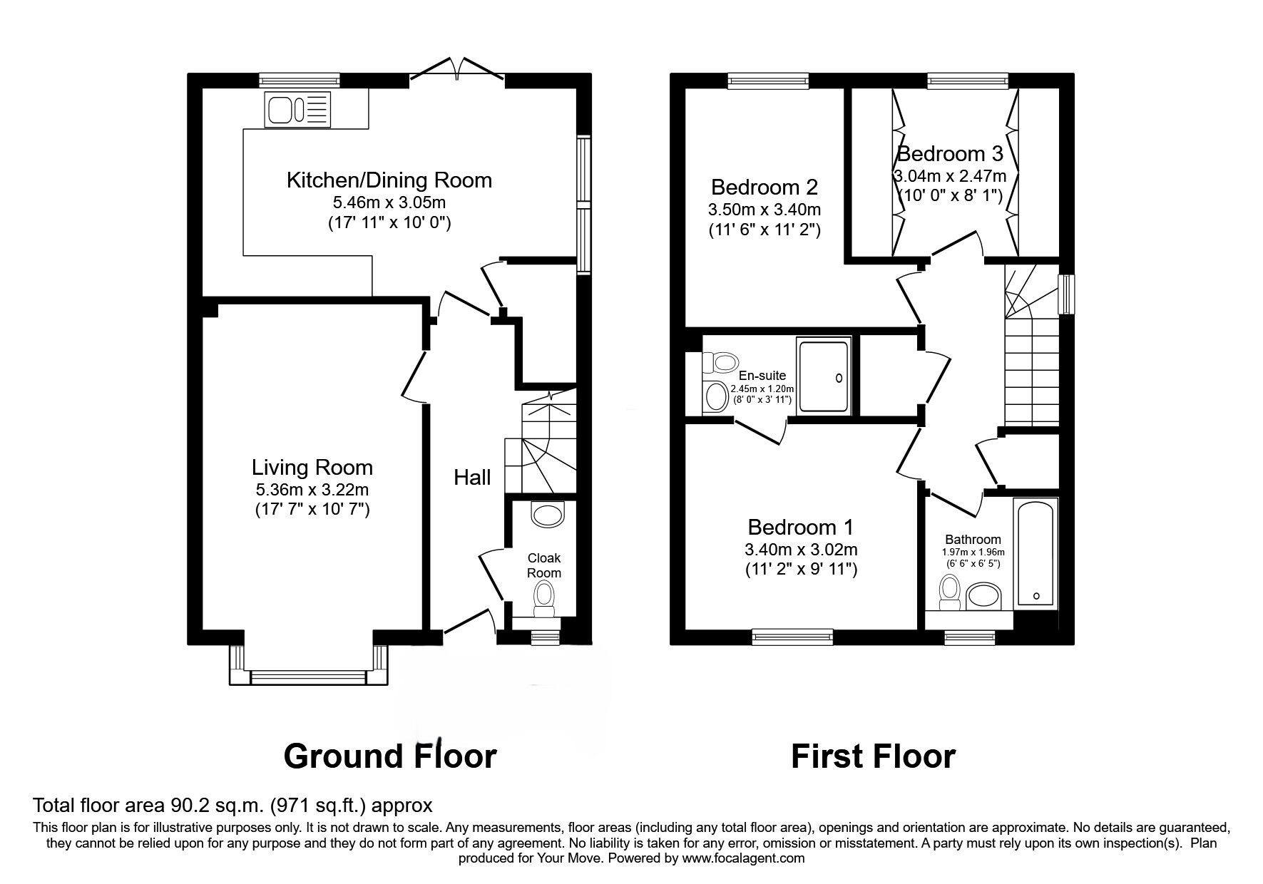 Floorplan of 3 bedroom Semi Detached House for sale, Wheatley Close, Bowburn, Durham, DH6