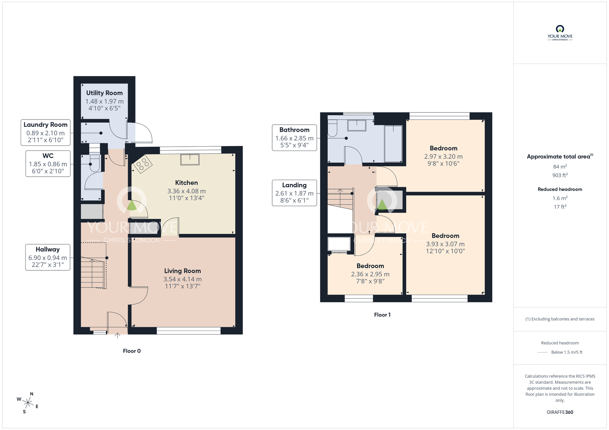 Floorplan of 3 bedroom End Terrace House for sale, Lyne Road, Spennymoor, DL16