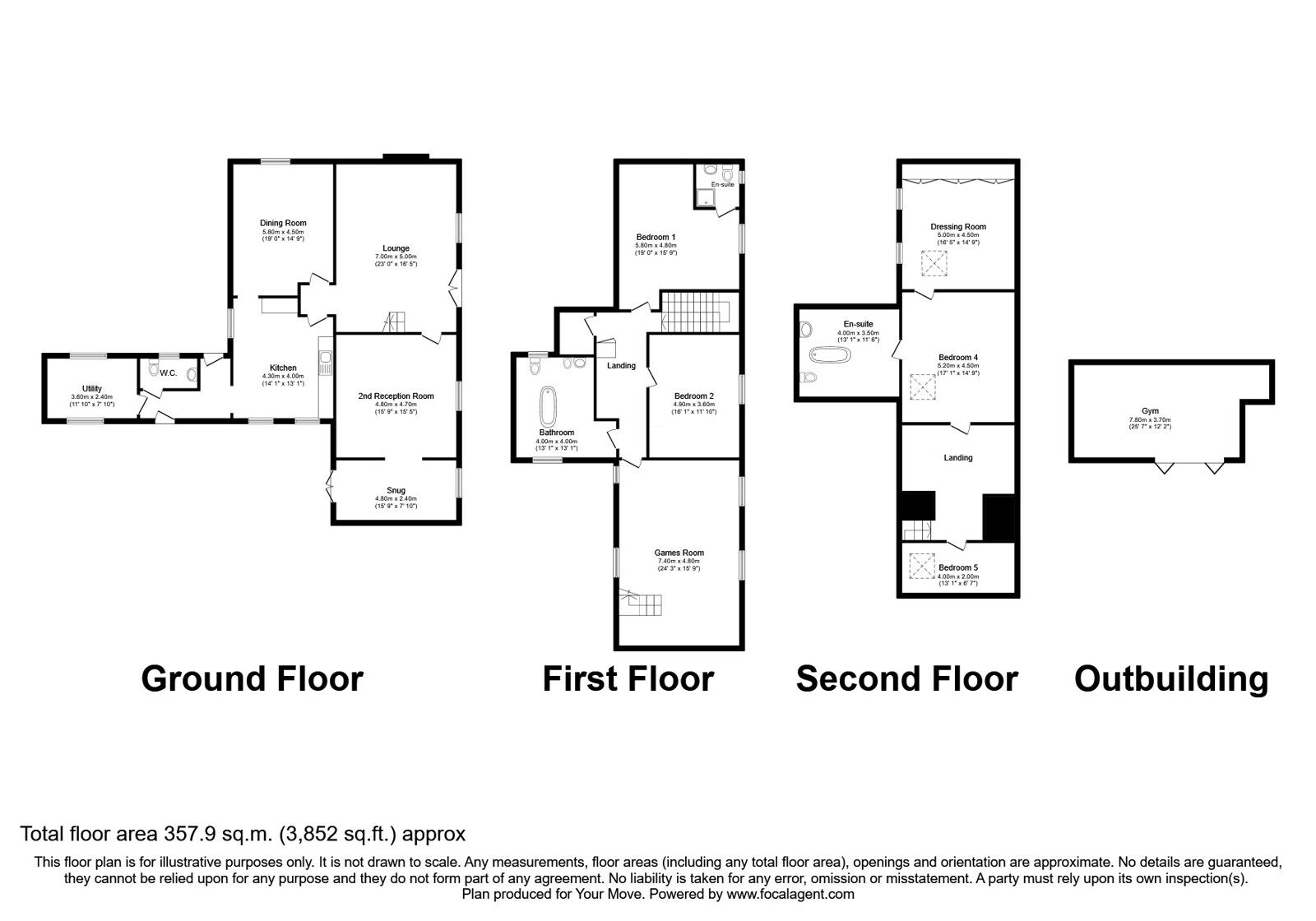 Floorplan of 4 bedroom Semi Detached House for sale, High Street, Low Pittington, Durham, DH6