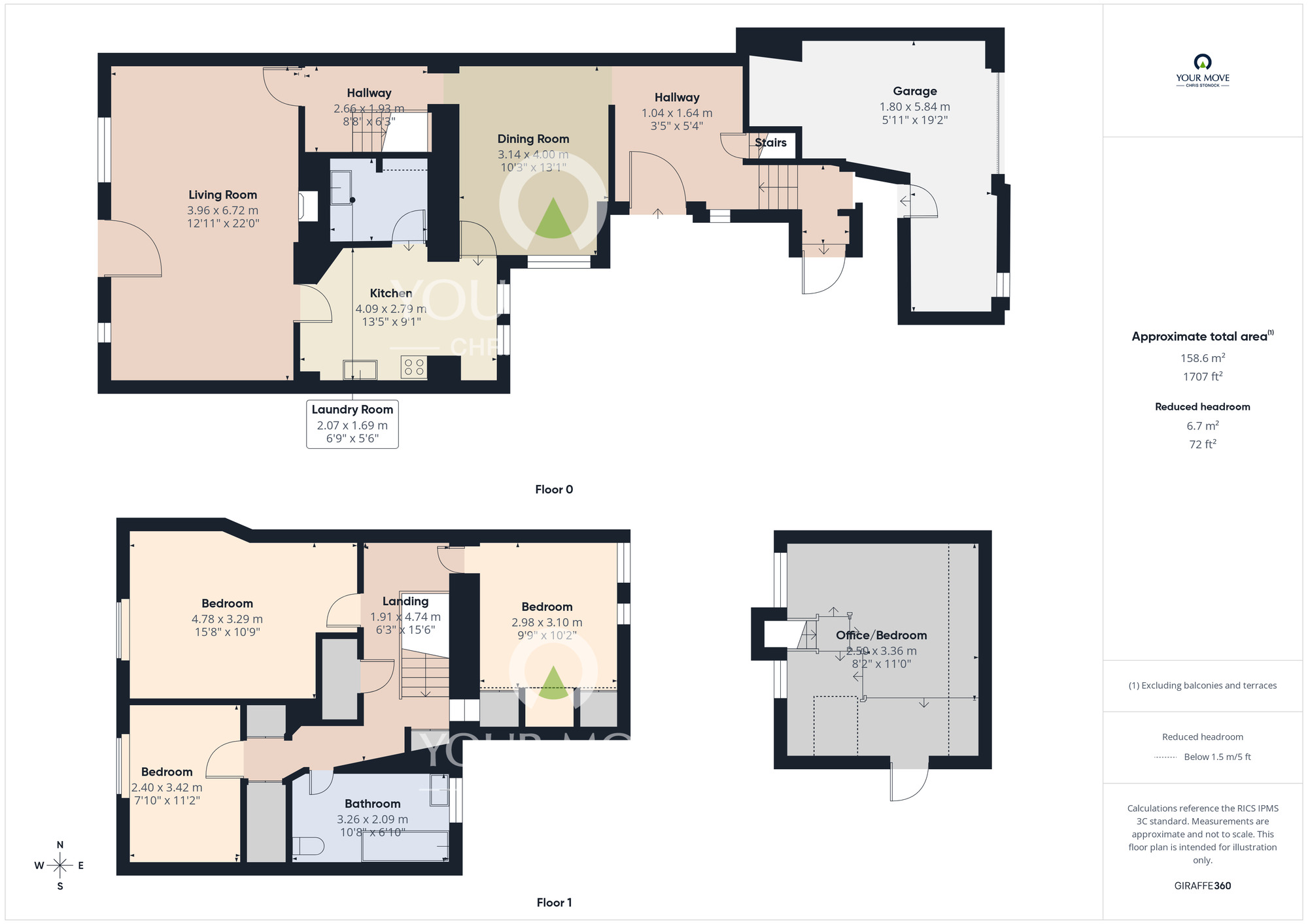 Floorplan of 4 bedroom End Terrace House for sale, Hallgarth Street, Durham, DH1