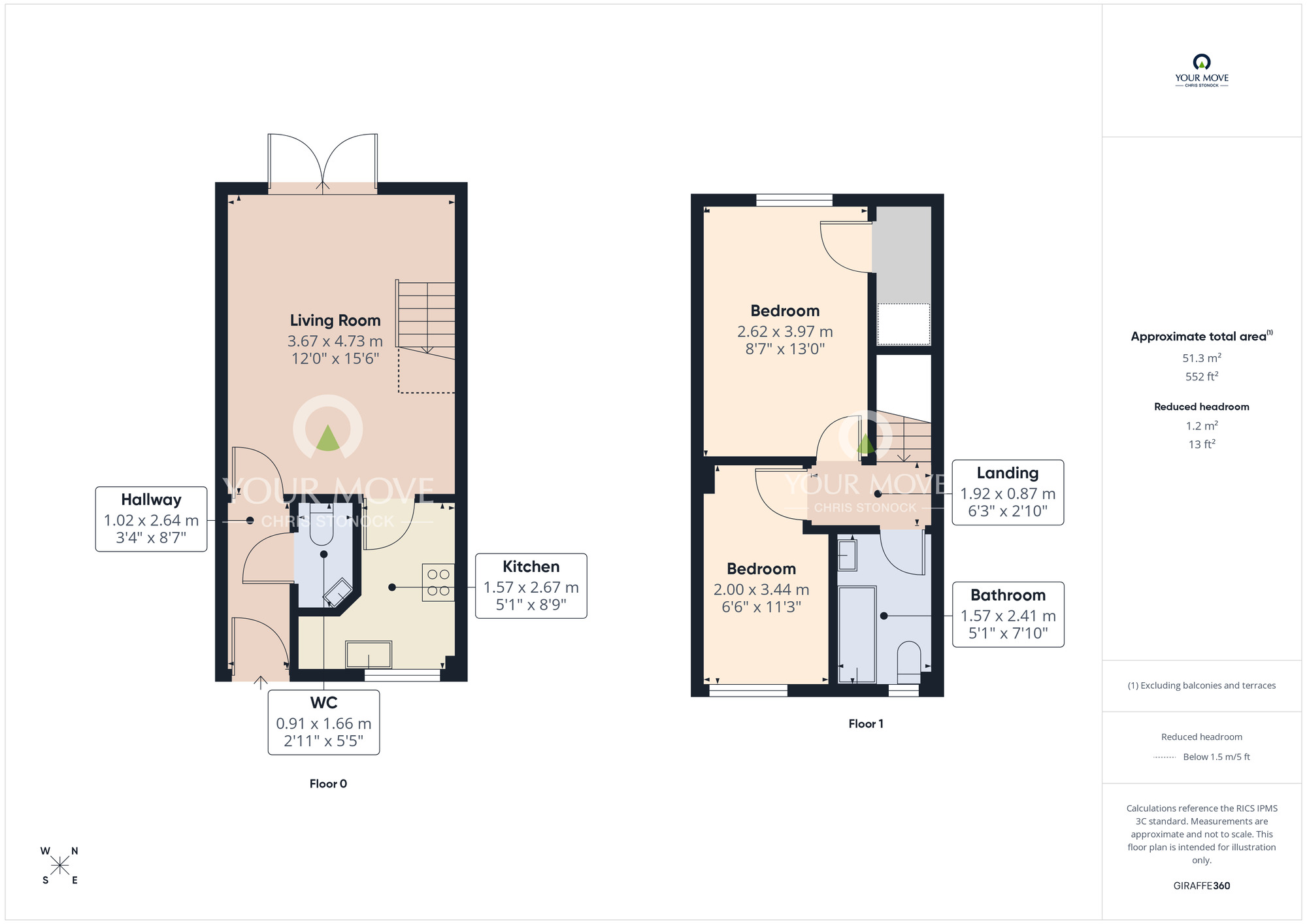 Floorplan of 2 bedroom End Terrace House for sale, Buttercup Close, Shotton Colliery, Durham, DH6