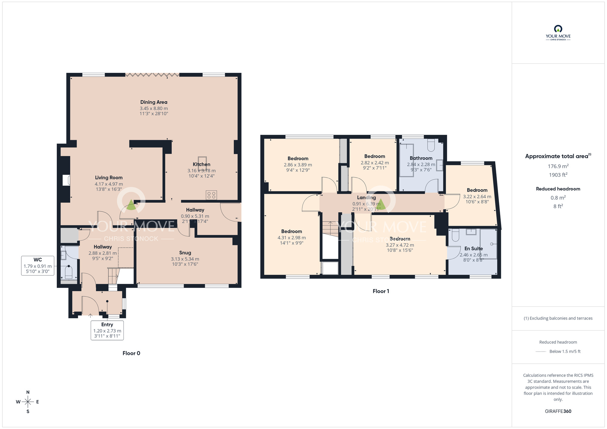 Floorplan of 5 bedroom End Terrace House for sale, North Side, Shadforth, Durham, DH6