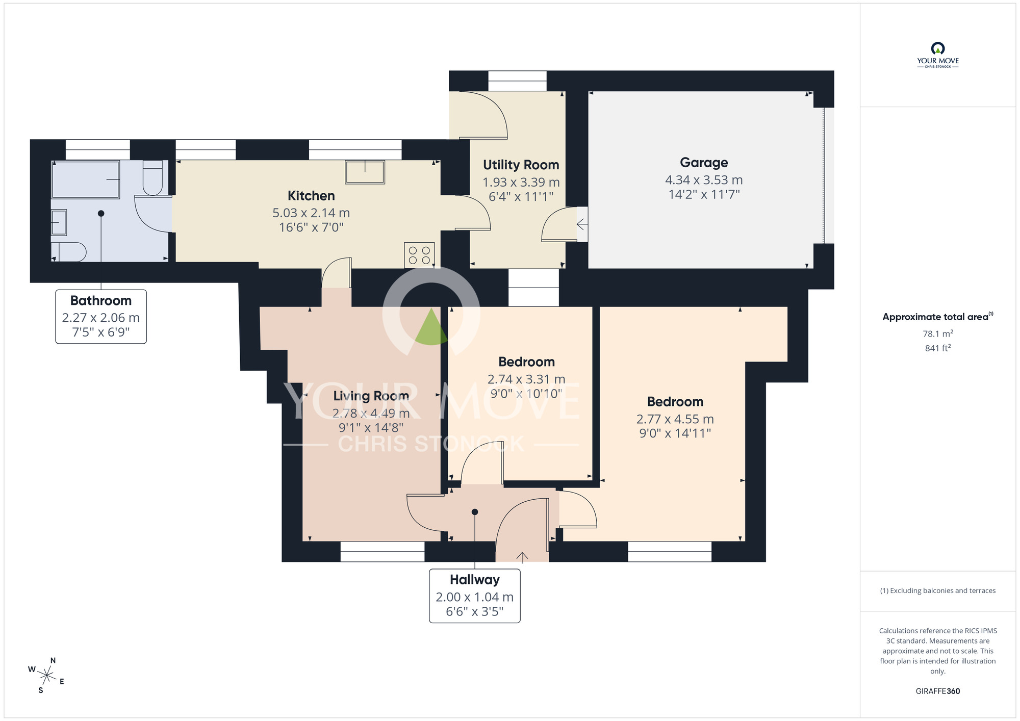 Floorplan of 2 bedroom Detached Bungalow for sale, North Street, West Rainton, Durham, DH4