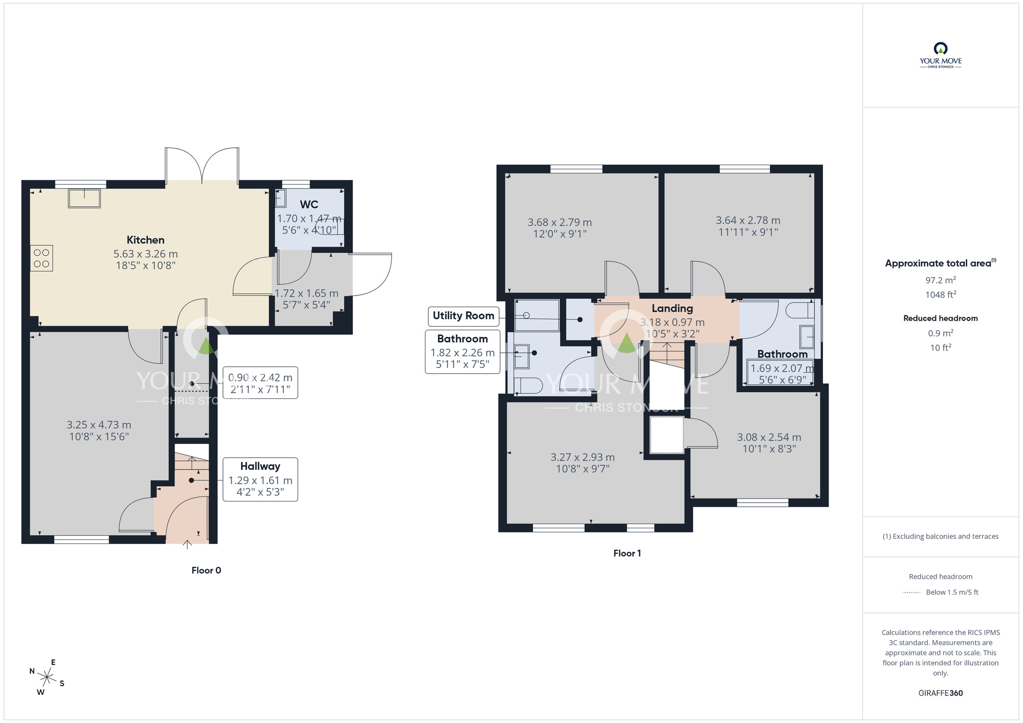 Floorplan of 4 bedroom Detached House to rent, Catley Mews, Durham, DH1