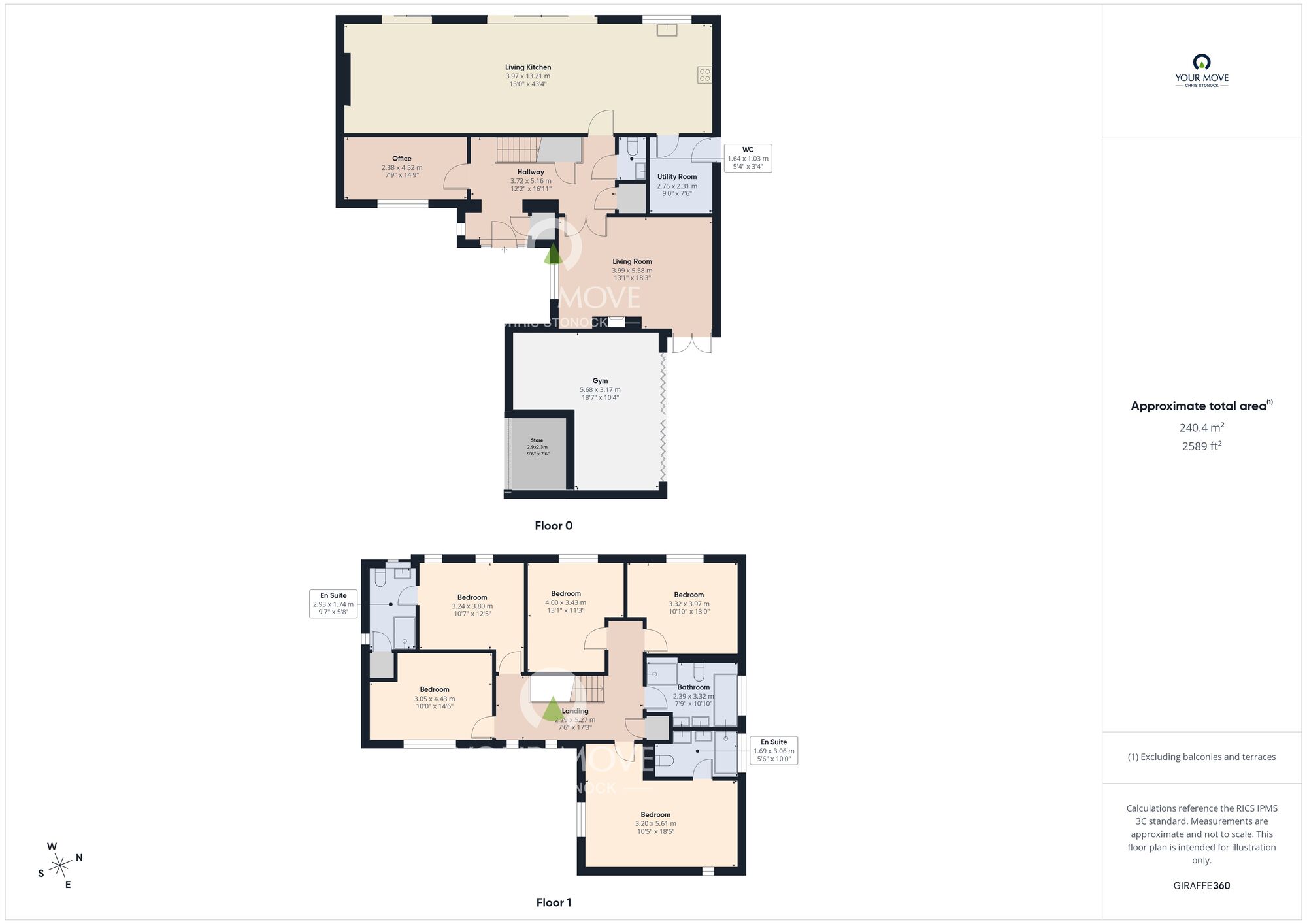 Floorplan of 5 bedroom Detached House for sale, Chevallier Court, Durham, DH1