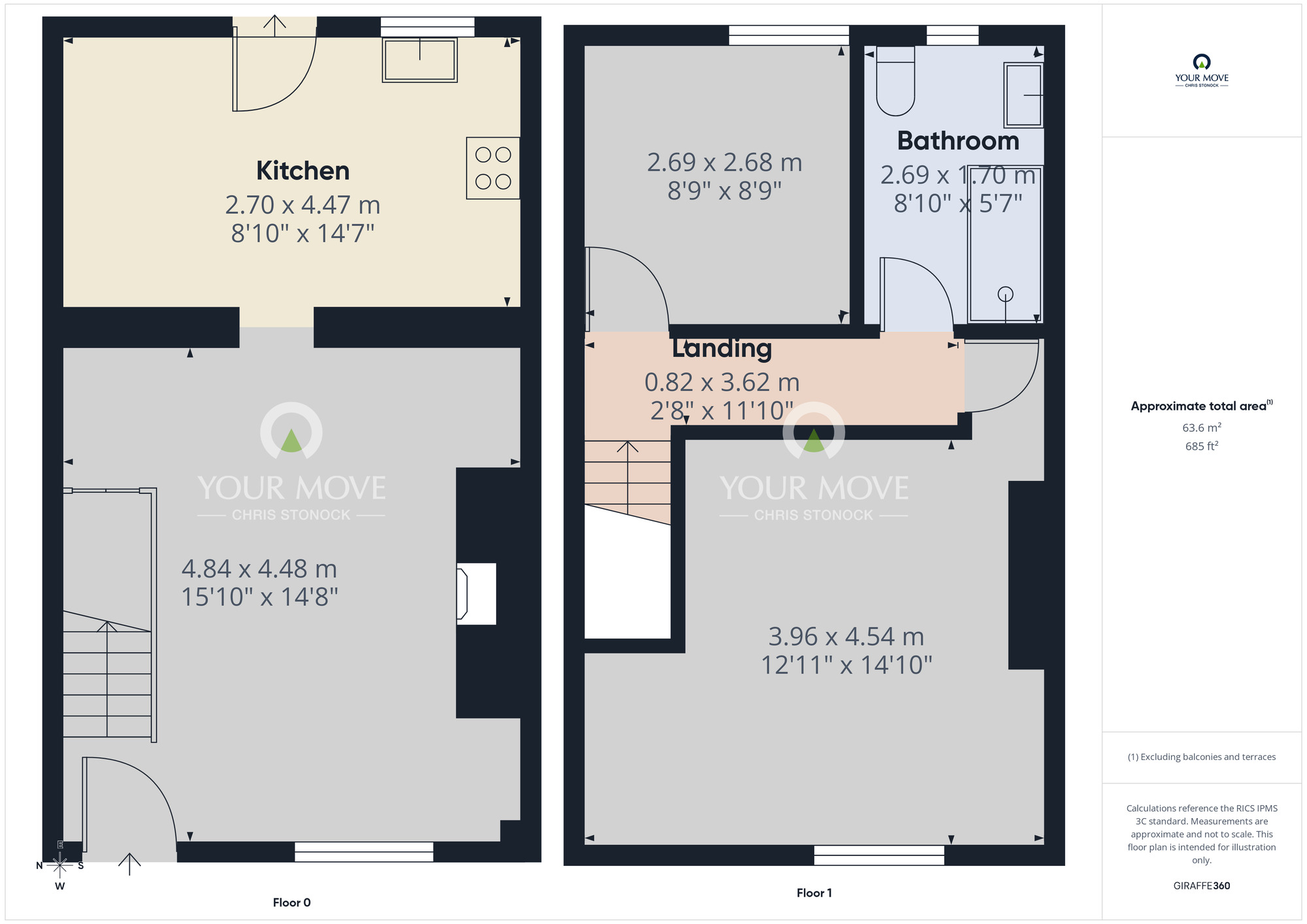 Floorplan of 2 bedroom End Terrace House to rent, Front Street, Pity Me, Durham, DH1
