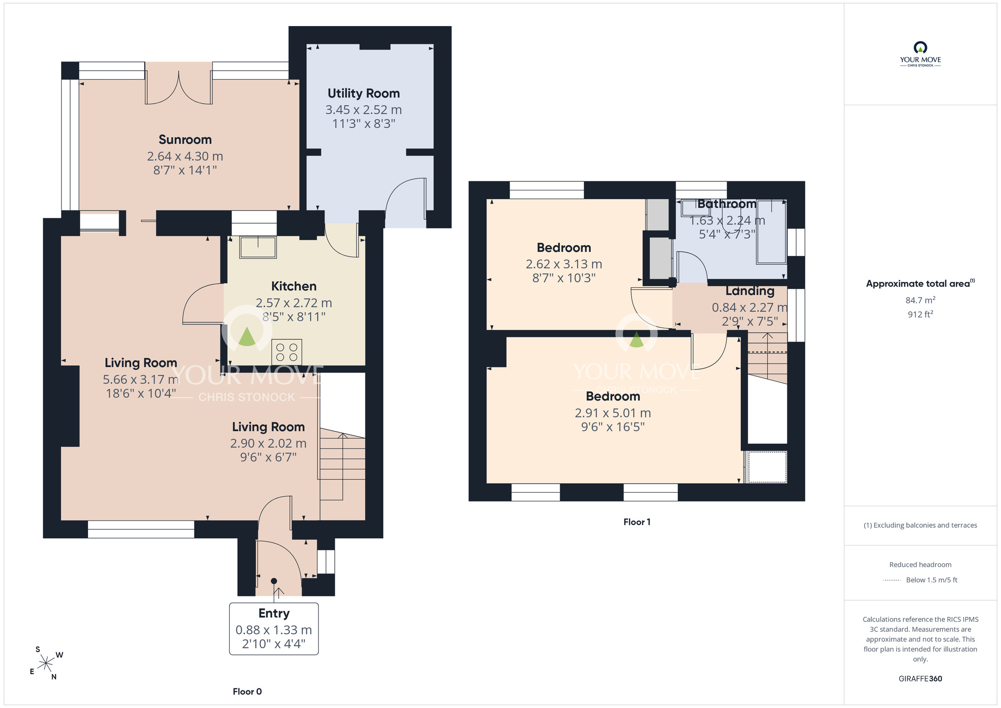 Floorplan of 2 bedroom Semi Detached House for sale, Caterhouse Road, Durham, DH1