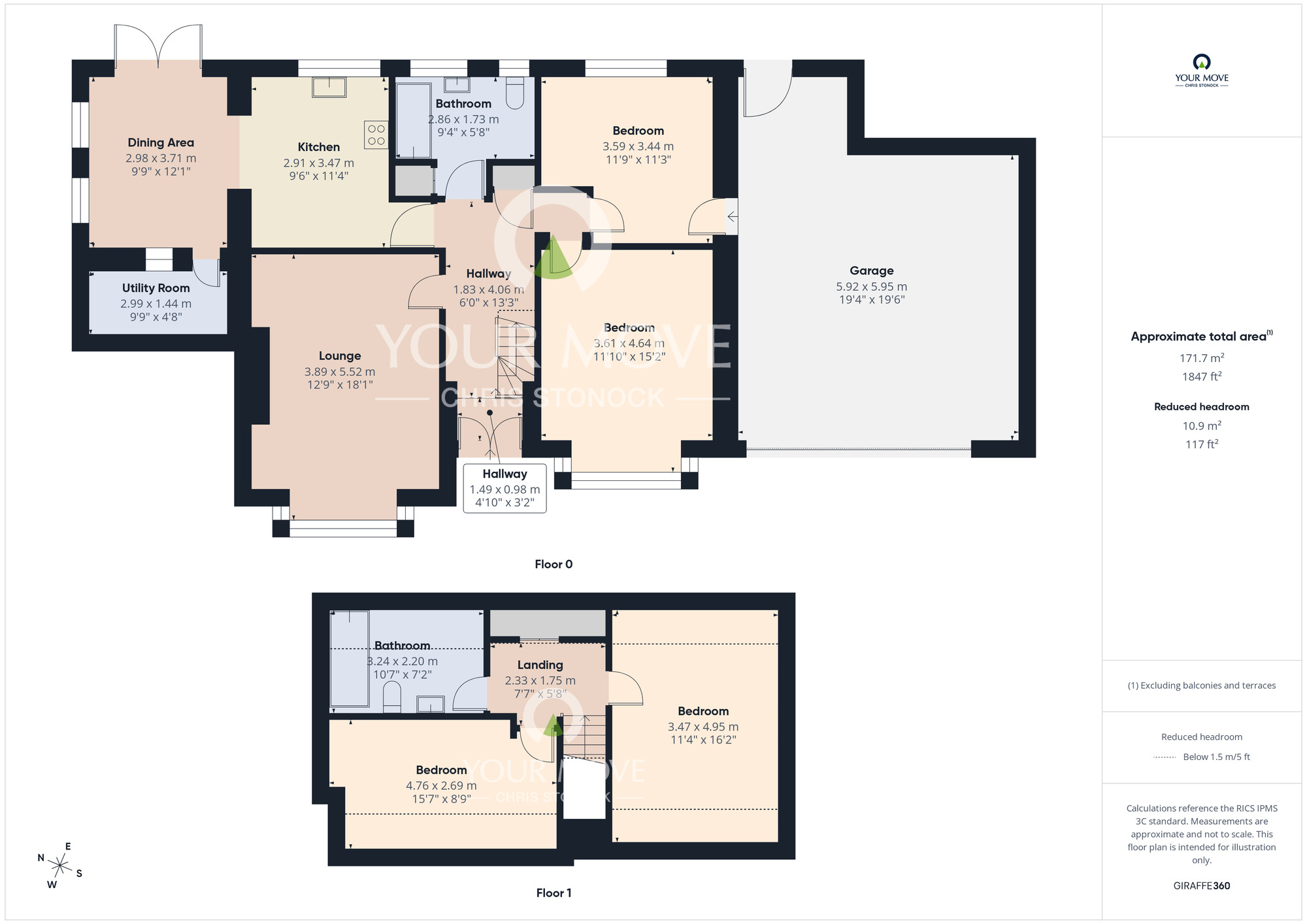 Floorplan of 4 bedroom Detached House for sale, Springwell Road, Durham, DH1