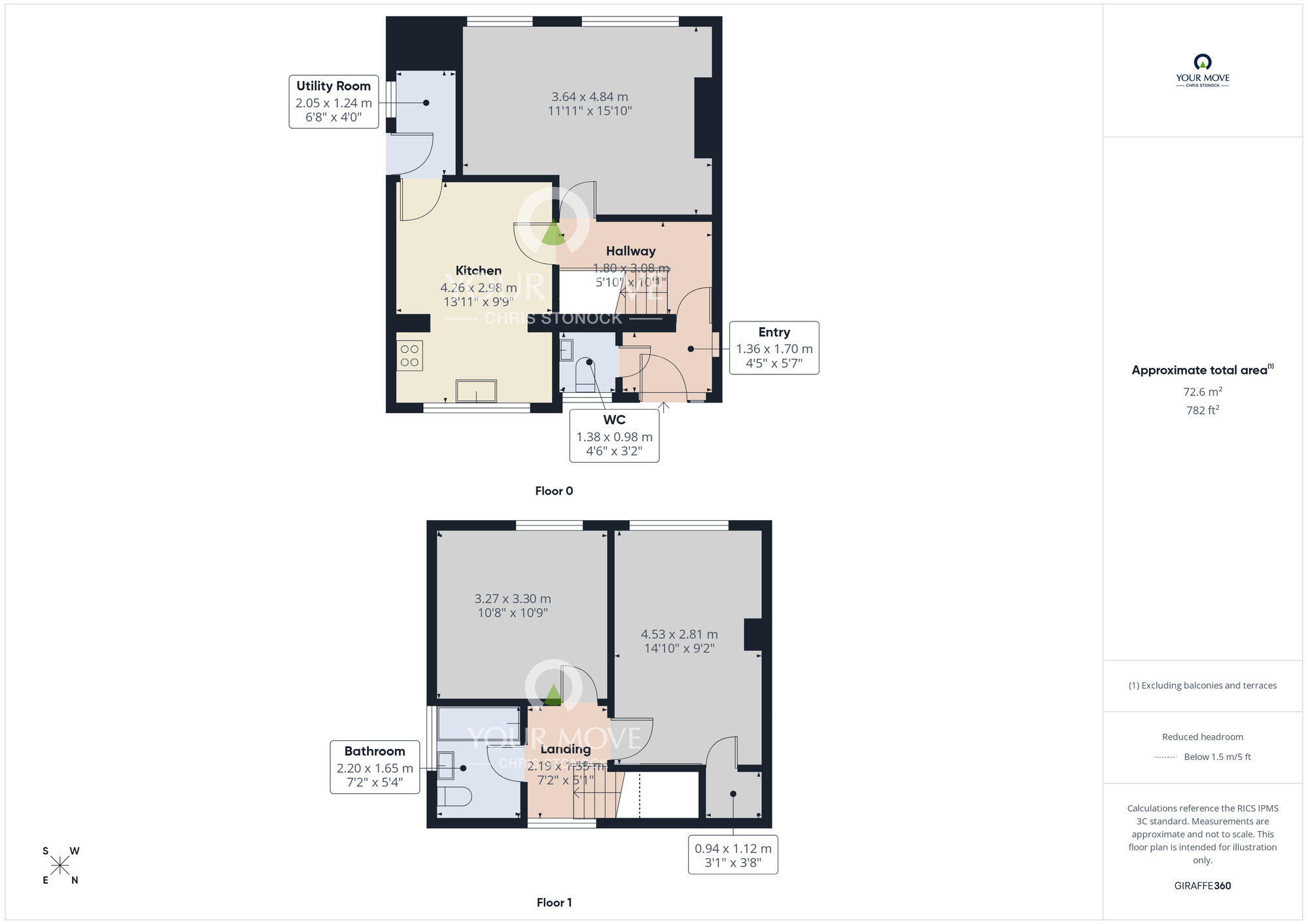 Floorplan of 2 bedroom Semi Detached House to rent, Henry Avenue, Bowburn, Durham, DH6