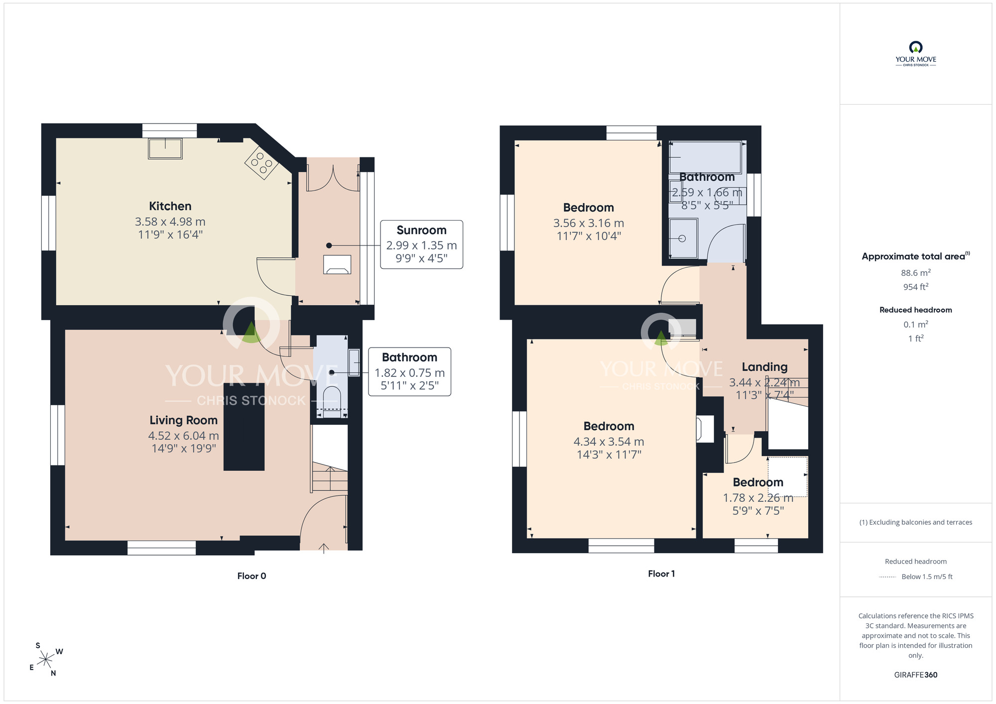 Floorplan of 3 bedroom Semi Detached House for sale, Whitesmocks Cottages, Durham, DH1