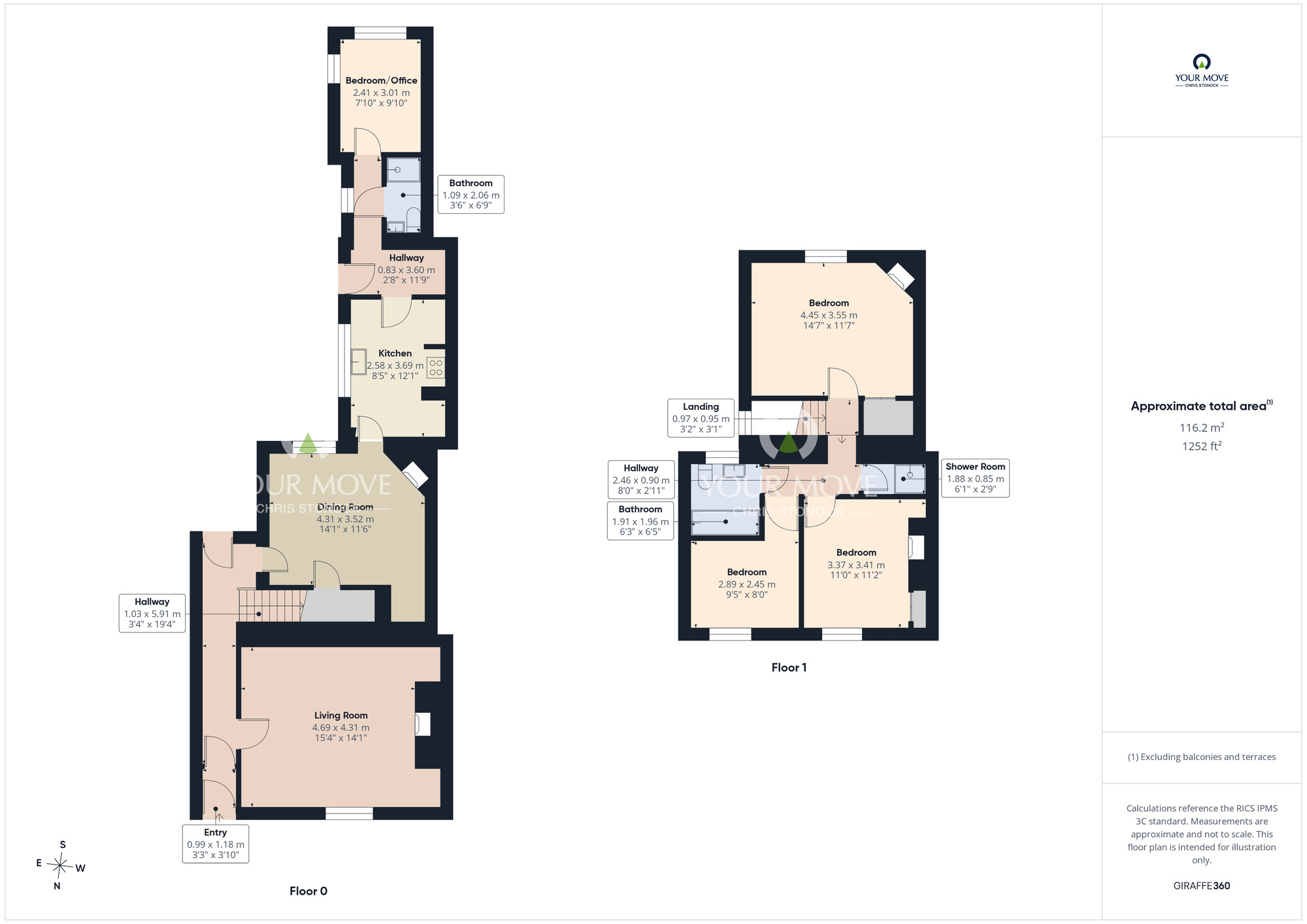 Floorplan of 4 bedroom Mid Terrace House for sale, Gilesgate, Durham, DH1