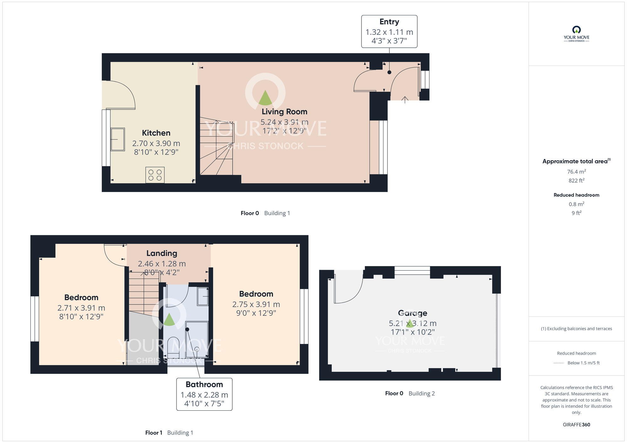Floorplan of 2 bedroom Semi Detached House for sale, Granville Drive, Chilton, Durham, DL17