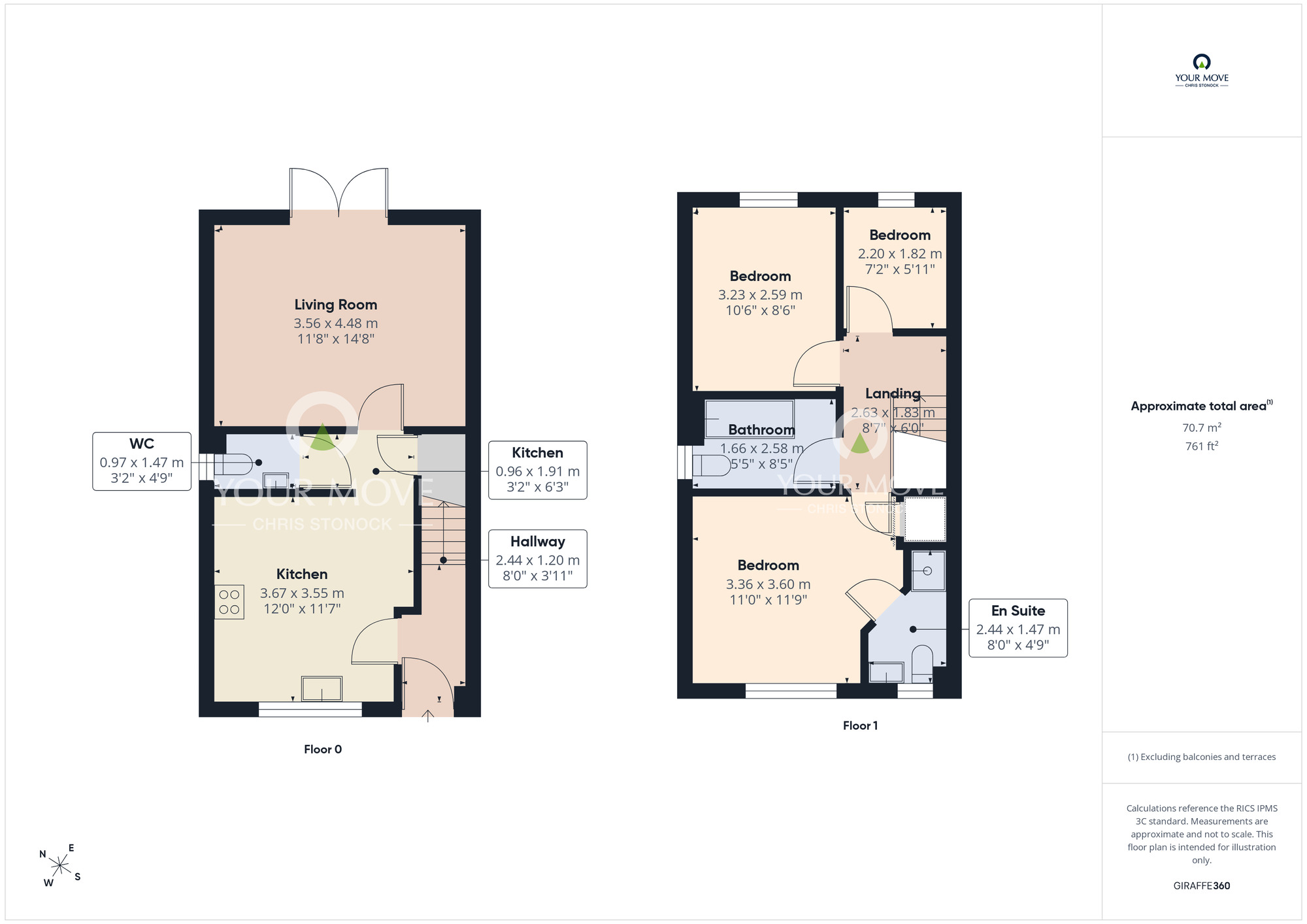 Floorplan of 3 bedroom End Terrace House for sale, Welby Way, Coxhoe, Durham, DH6
