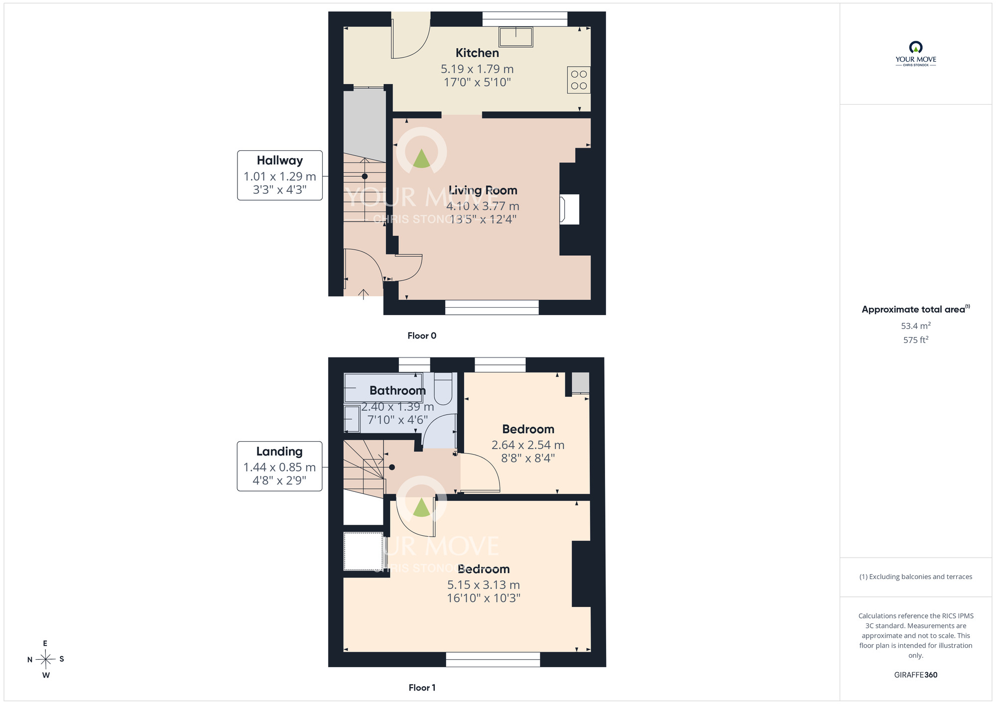 Floorplan of 2 bedroom Mid Terrace House for sale, Braeside, Edmondsley, Durham, DH7