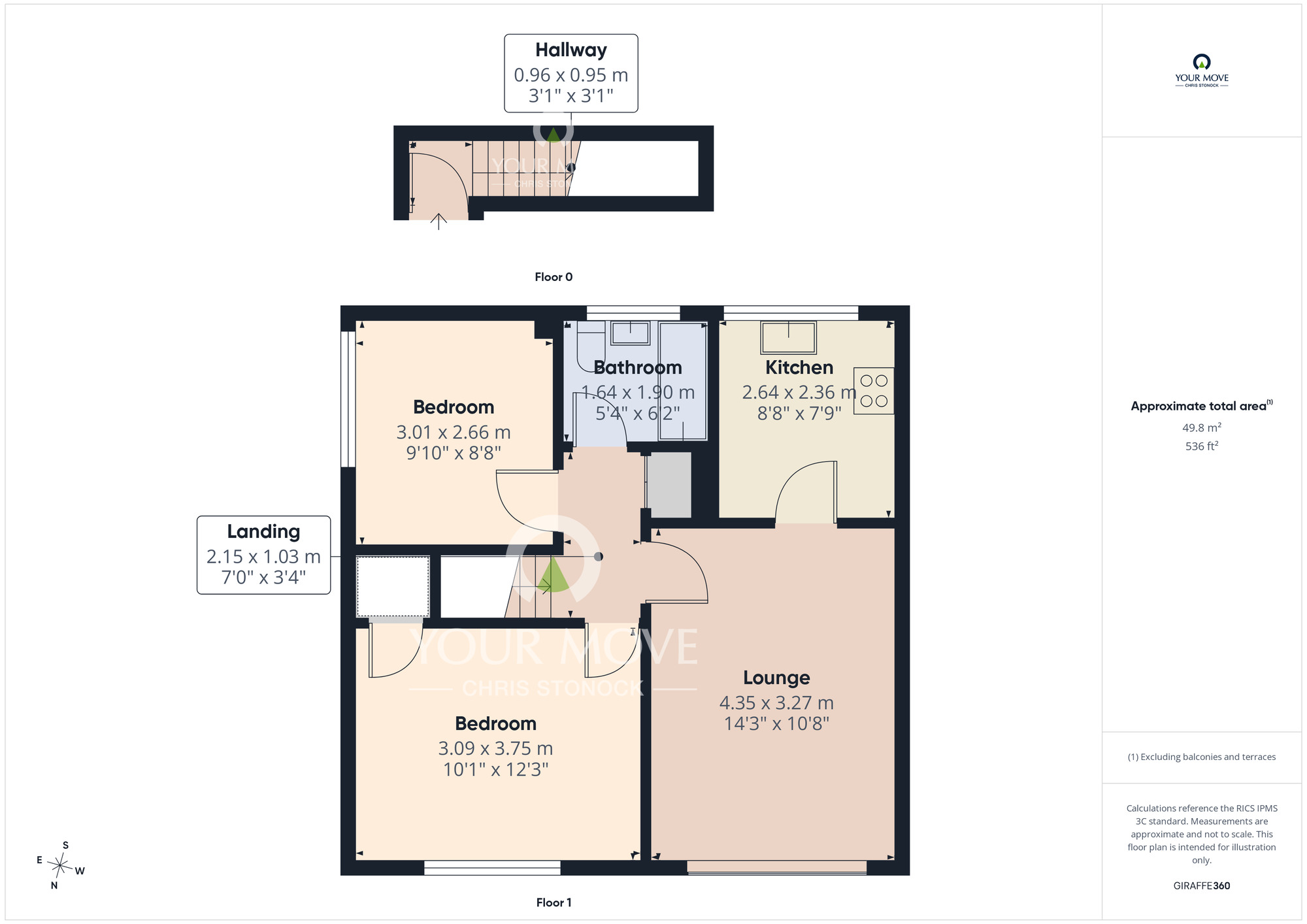 Floorplan of 2 bedroom Flat for sale, Mitford Drive, Sherburn Village, Durham, DH6