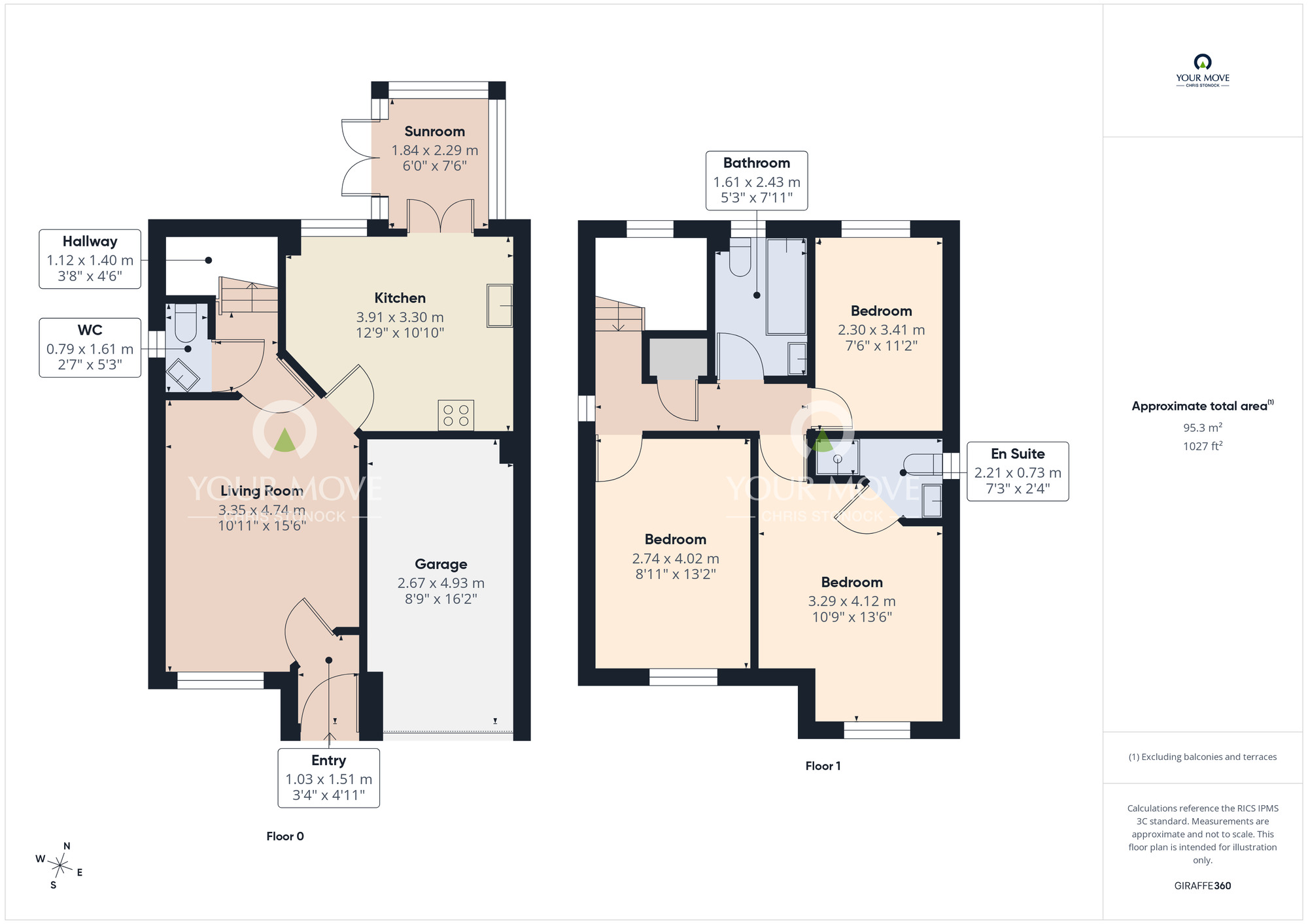 Floorplan of 3 bedroom Detached House for sale, Cavell Drive, Bowburn, Durham, DH6