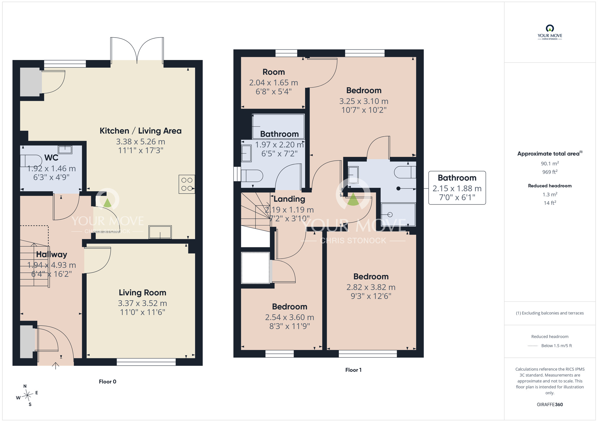 Floorplan of 3 bedroom Detached House to rent, Raisby Rise, Durham, DH1