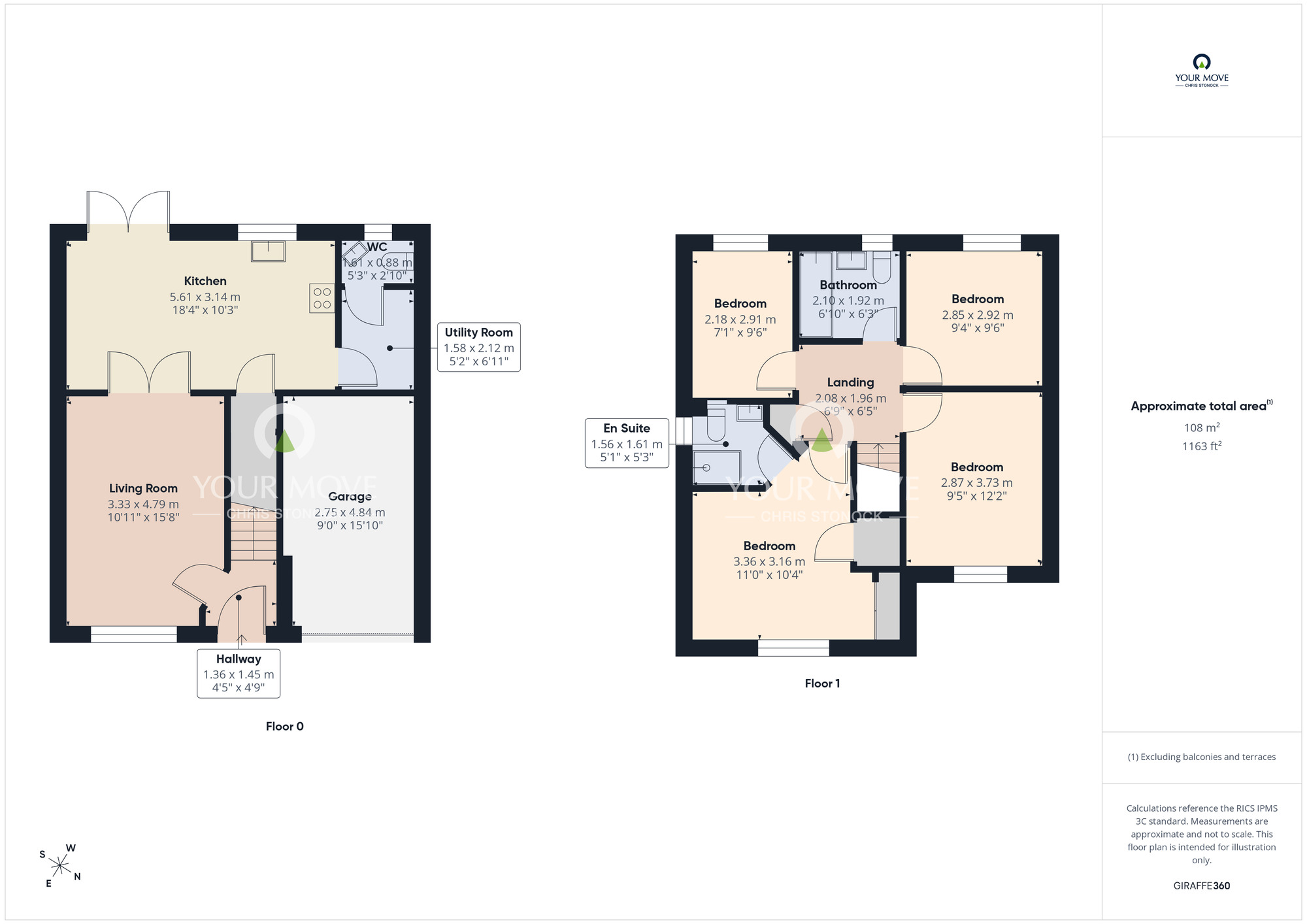 Floorplan of 4 bedroom Detached House for sale, Bell Avenue, Bowburn, Durham, DH6