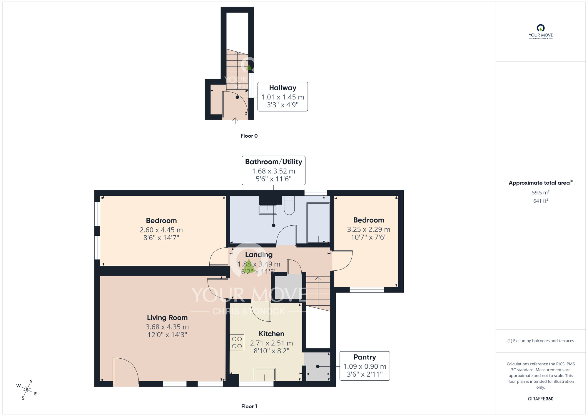 Floorplan of 2 bedroom Flat for sale, Dunelm Court, Brandon, Durham, DH7