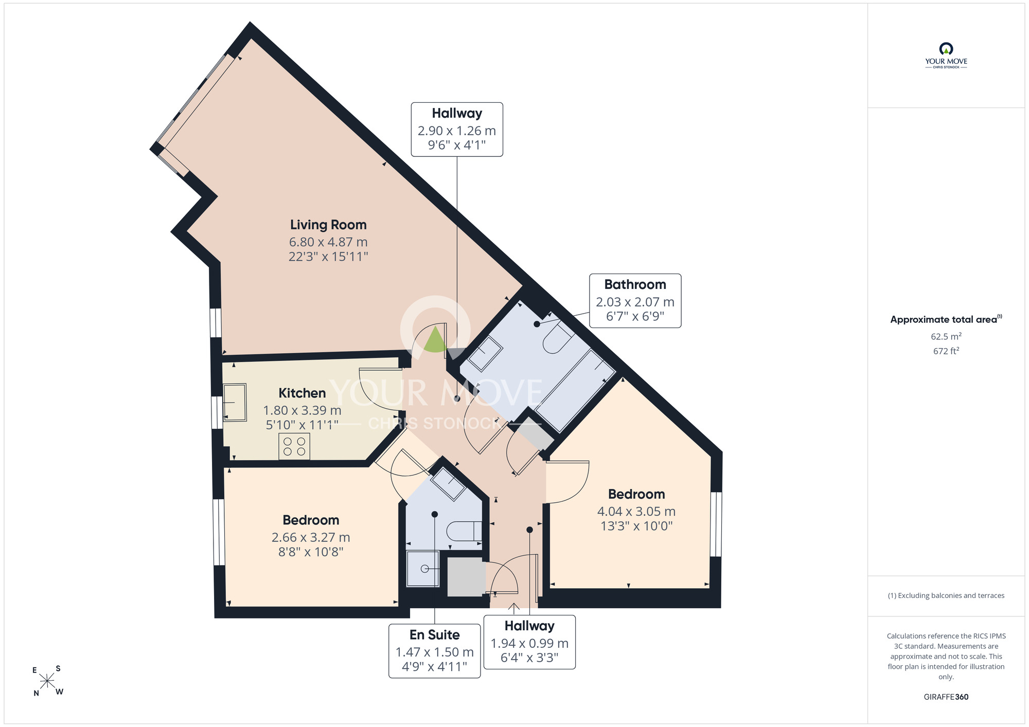 Floorplan of 2 bedroom Flat for sale, Old Dryburn Way, Durham, DH1