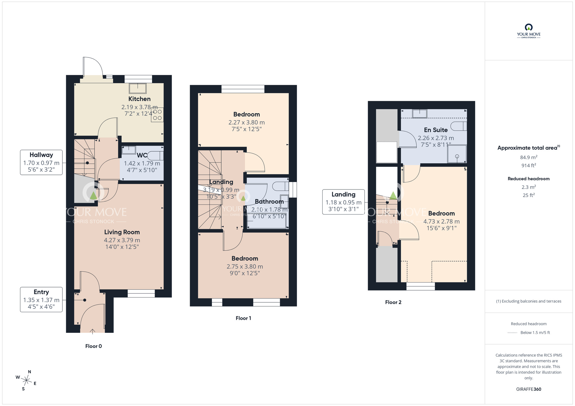 Floorplan of 3 bedroom Semi Detached House for sale, Harwood Close, Coxhoe, Durham, DH6