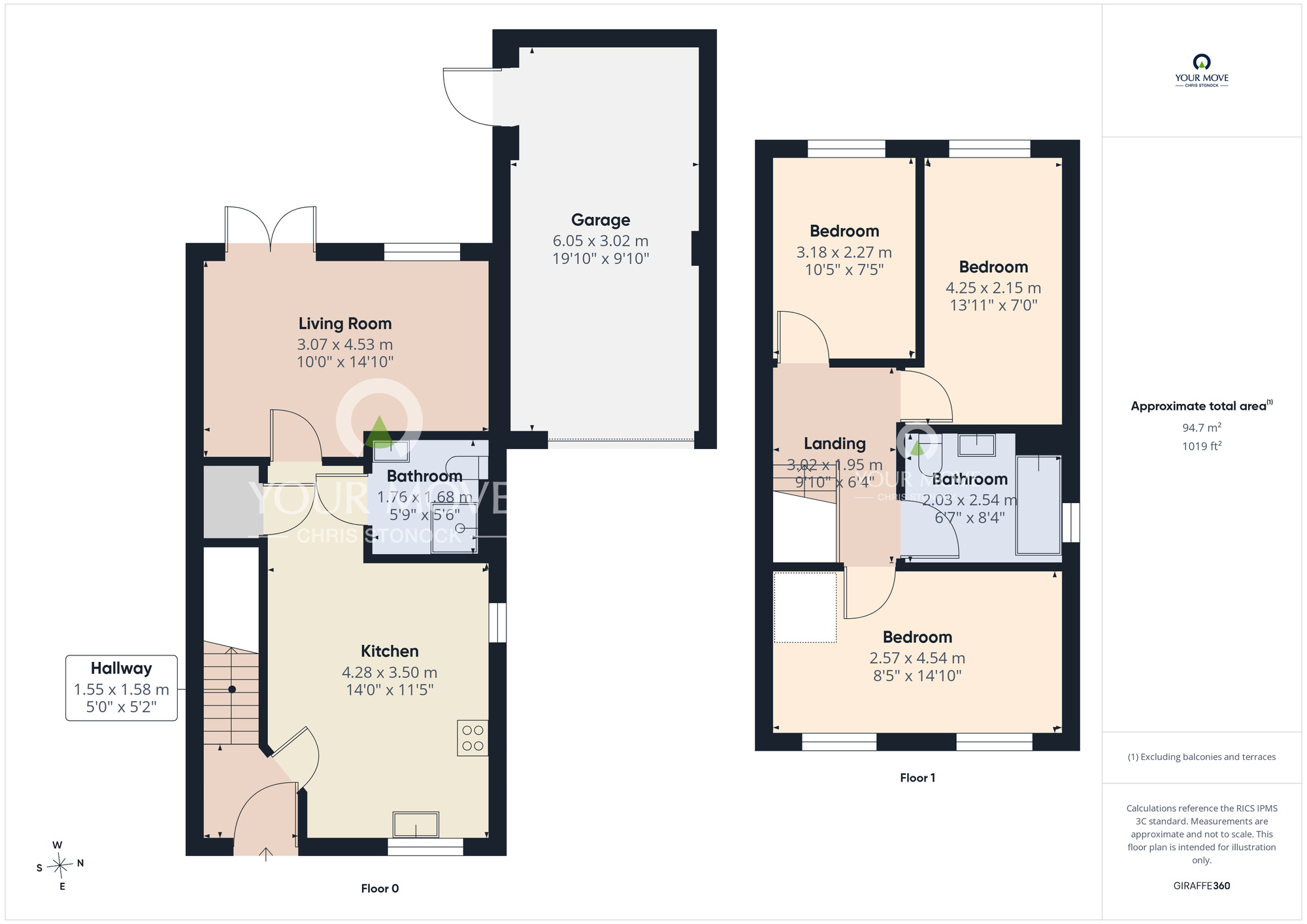 Floorplan of 3 bedroom Semi Detached House for sale, Beau Road, Bearpark, Durham, DH7