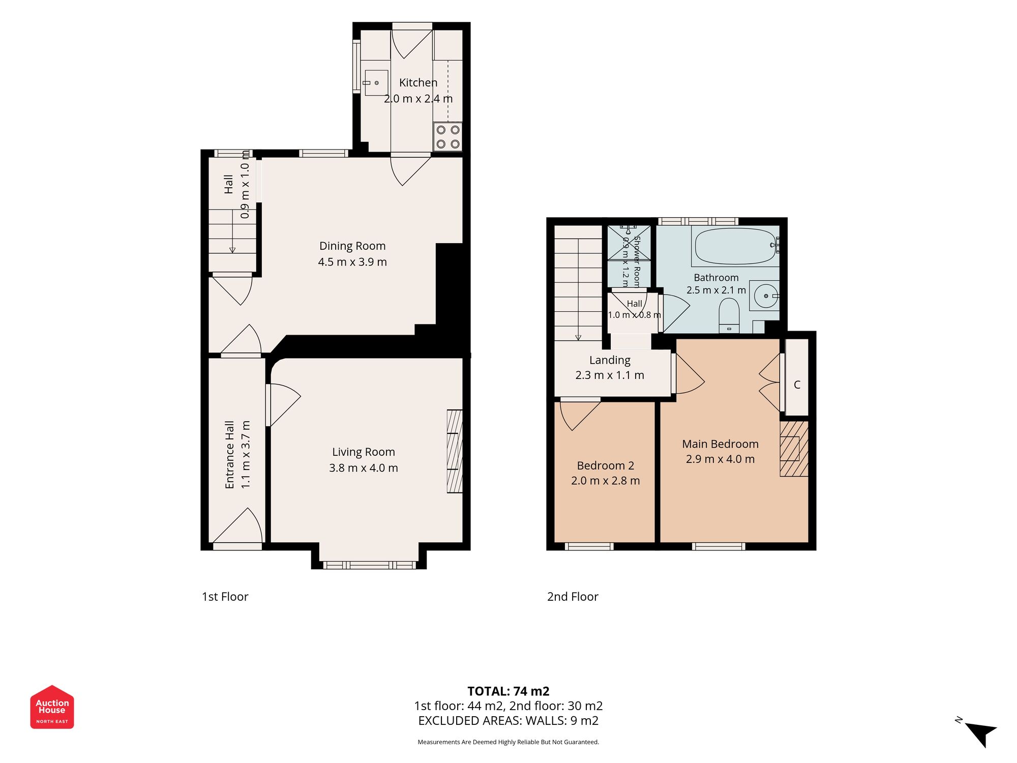 Floorplan of 2 bedroom Mid Terrace House for sale, Edward Street, Durham, DH1