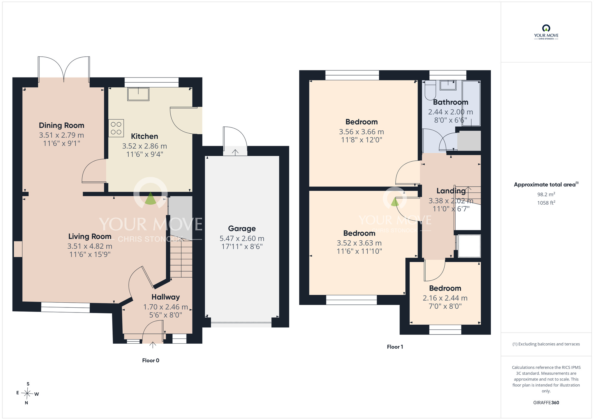 Floorplan of 3 bedroom Link Detached House for sale, Church View, Thornley, Durham, DH6