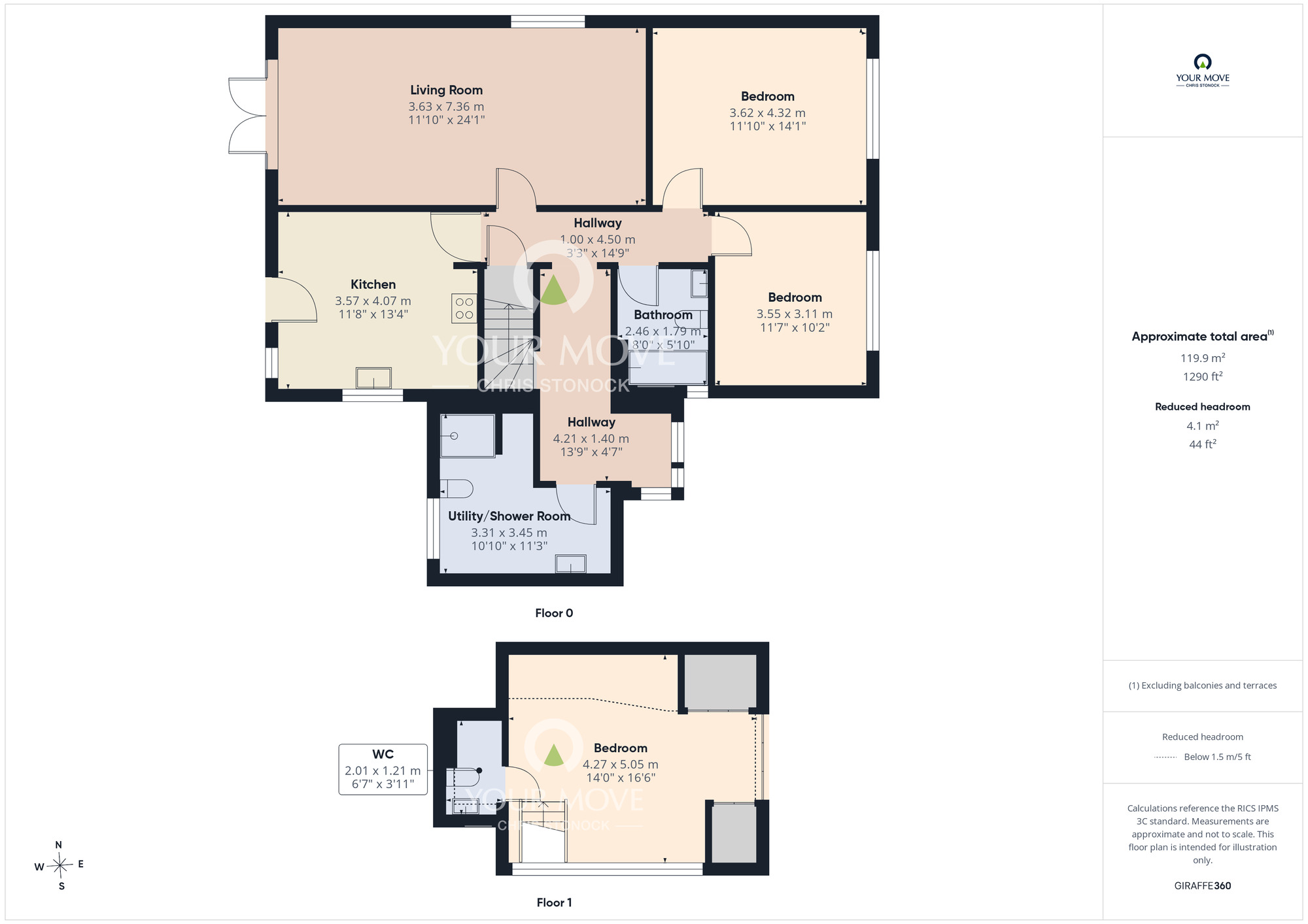 Floorplan of 3 bedroom Detached House for sale, Whitesmocks, Durham, DH1