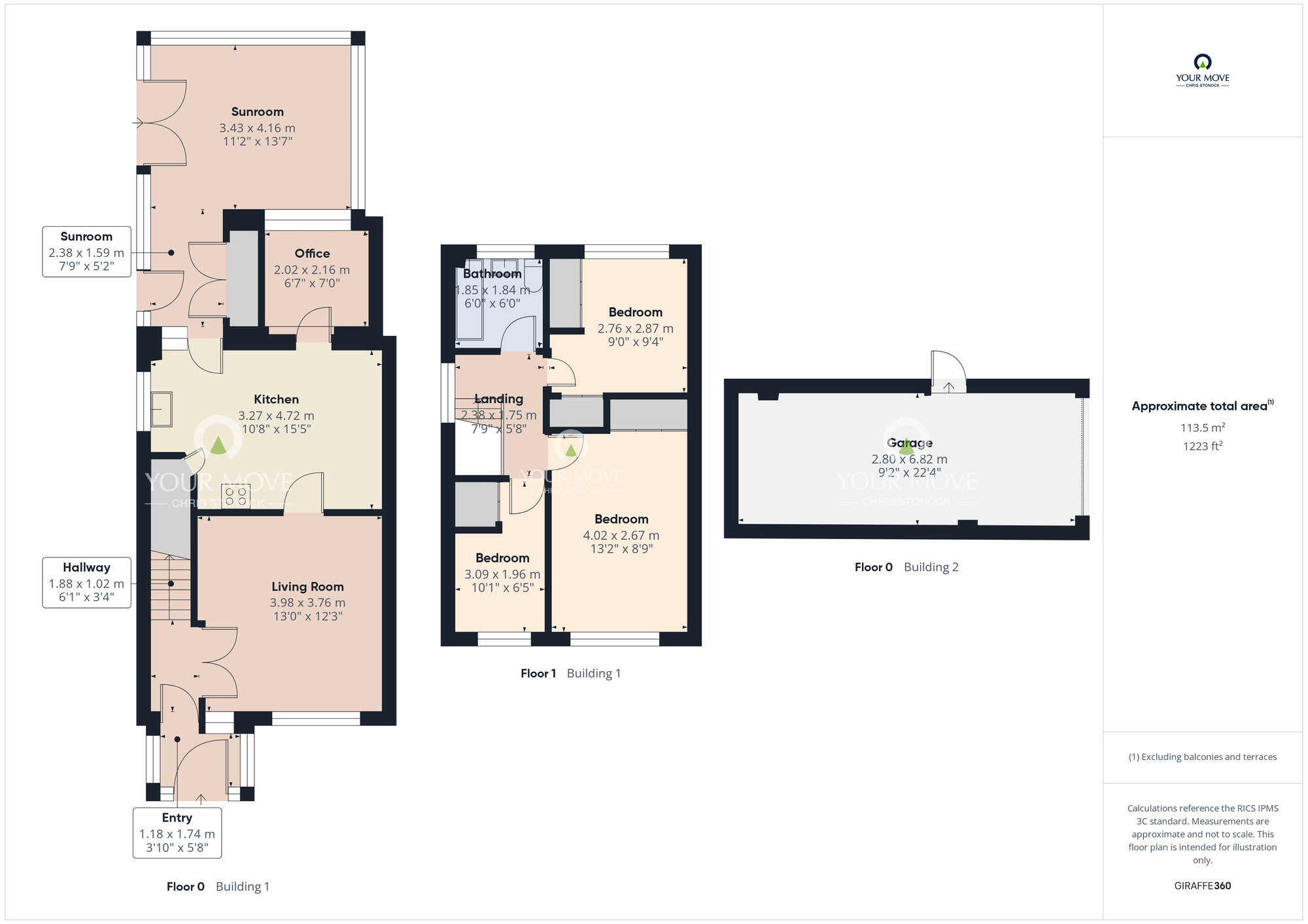 Floorplan of 3 bedroom Semi Detached House for sale, Keldmere, Spennymoor, Durham, DL16