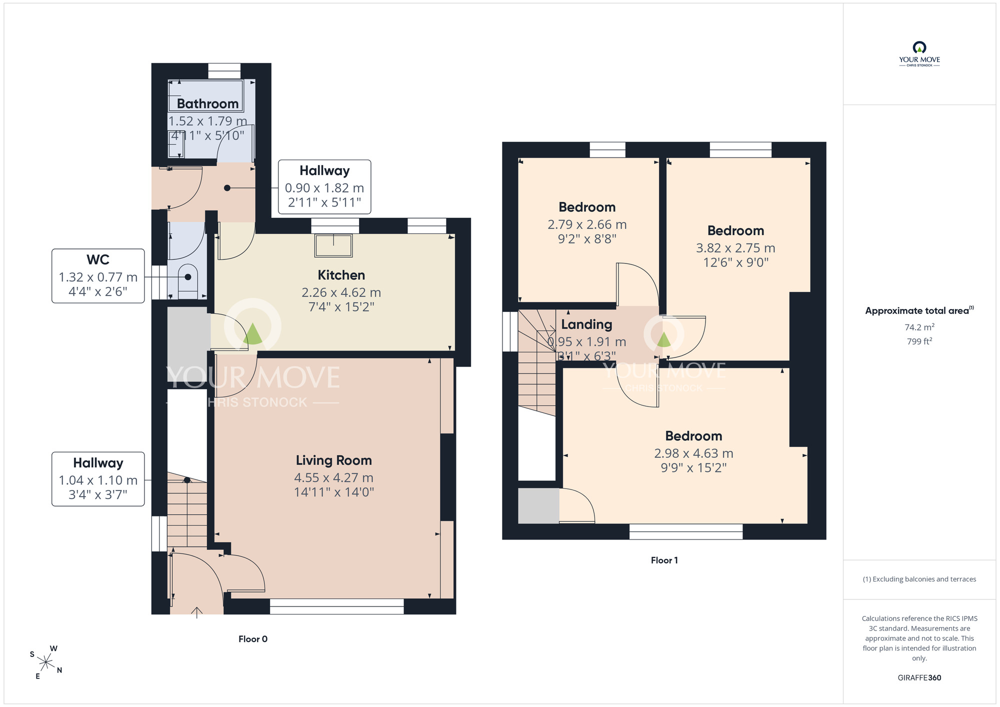 Floorplan of 3 bedroom Semi Detached House for sale, St. Bede Crescent, Thornley, Durham, DH6