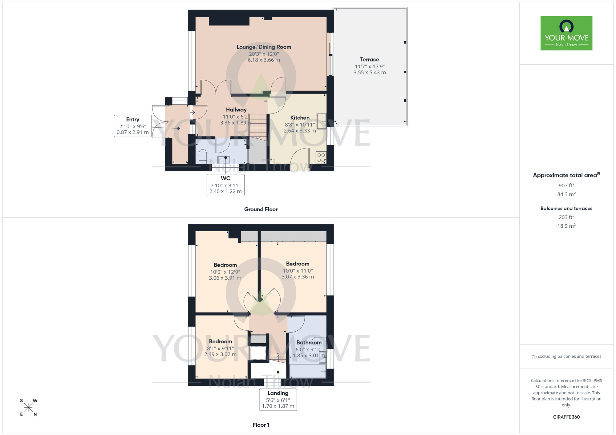 Floorplan of 3 bedroom Semi Detached House to rent, Rawley Crescent, Northampton, NN5